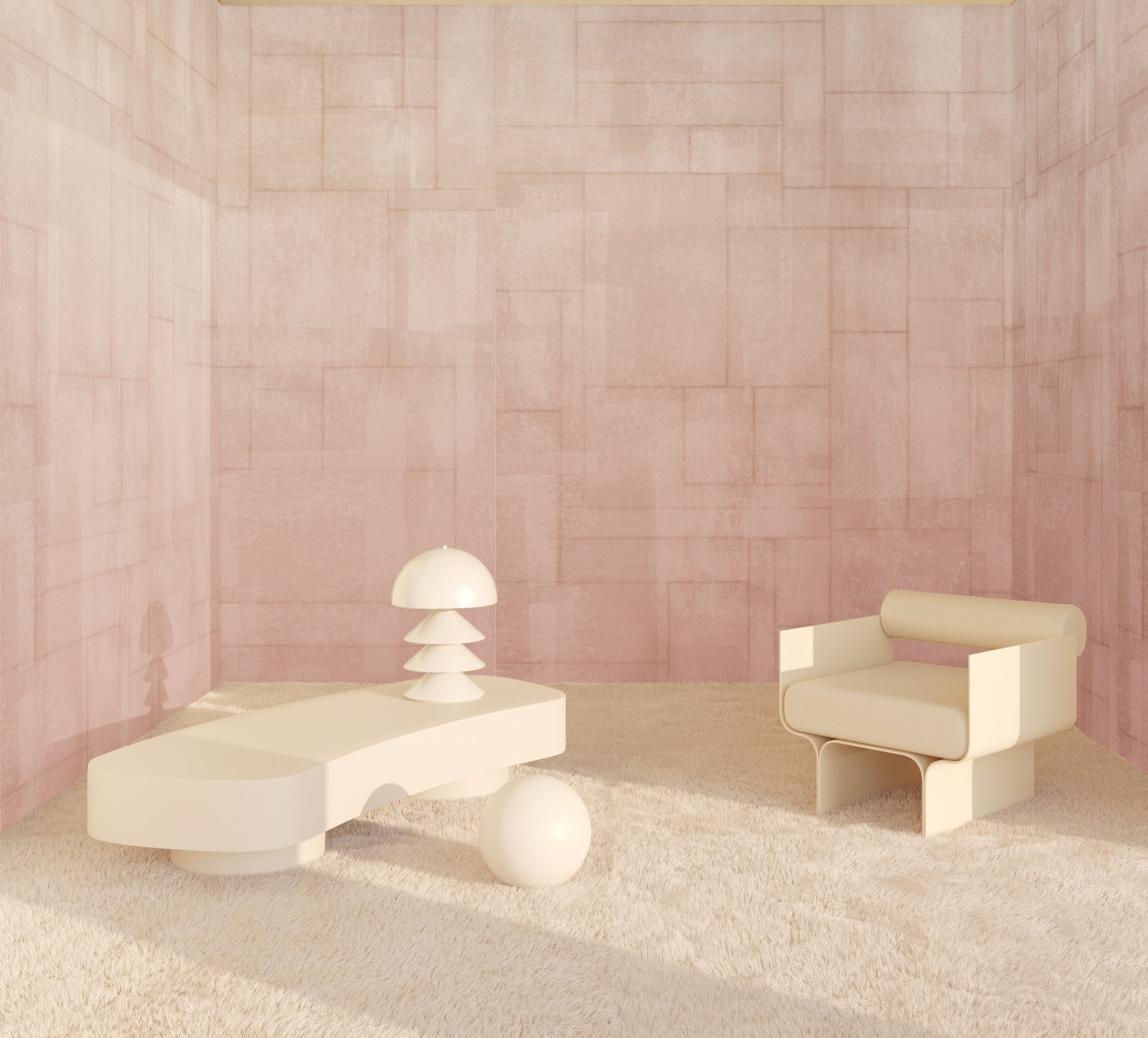 Jigsaw© Mural Wallpaper in Seashell