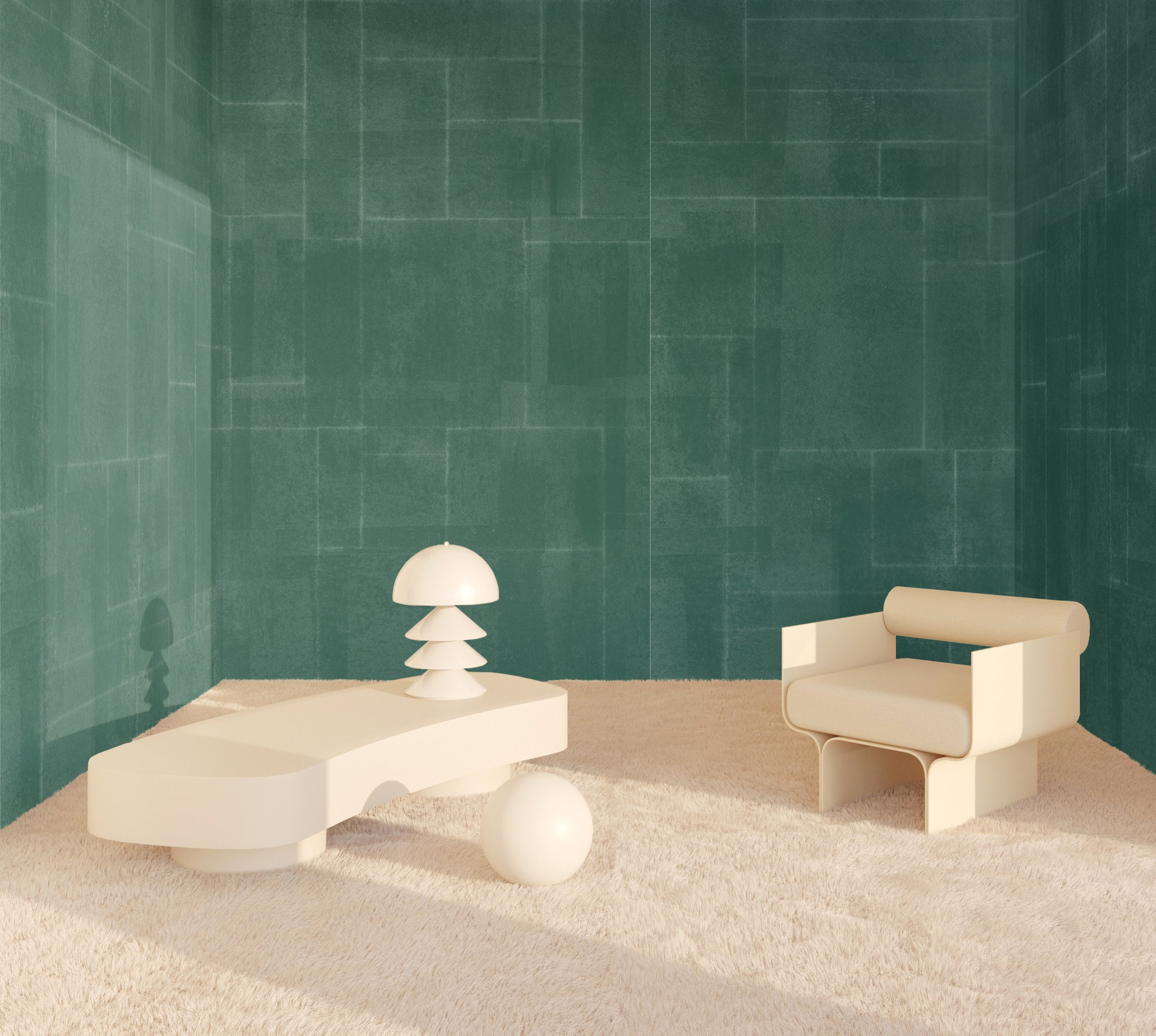 Jigsaw© Mural Wallpaper in Teal