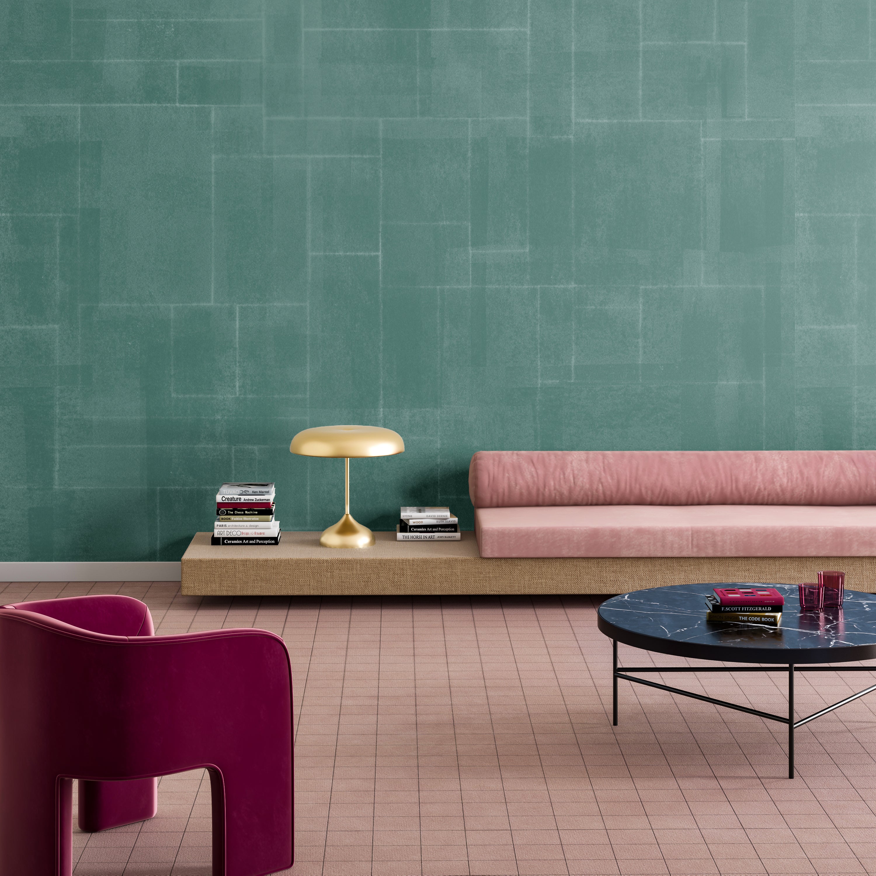 Jigsaw© Mural Wallpaper in Teal