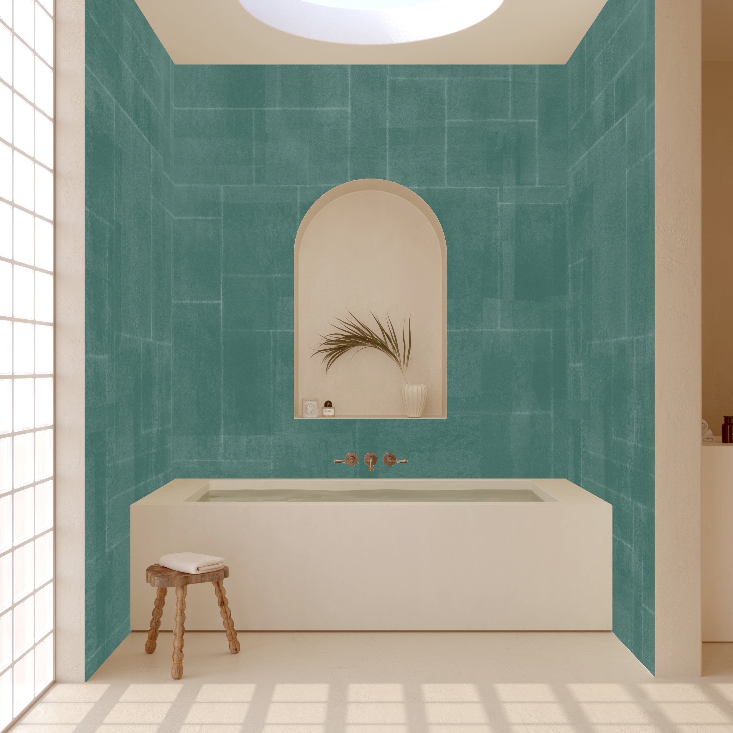 Jigsaw© Mural Wallpaper in Teal