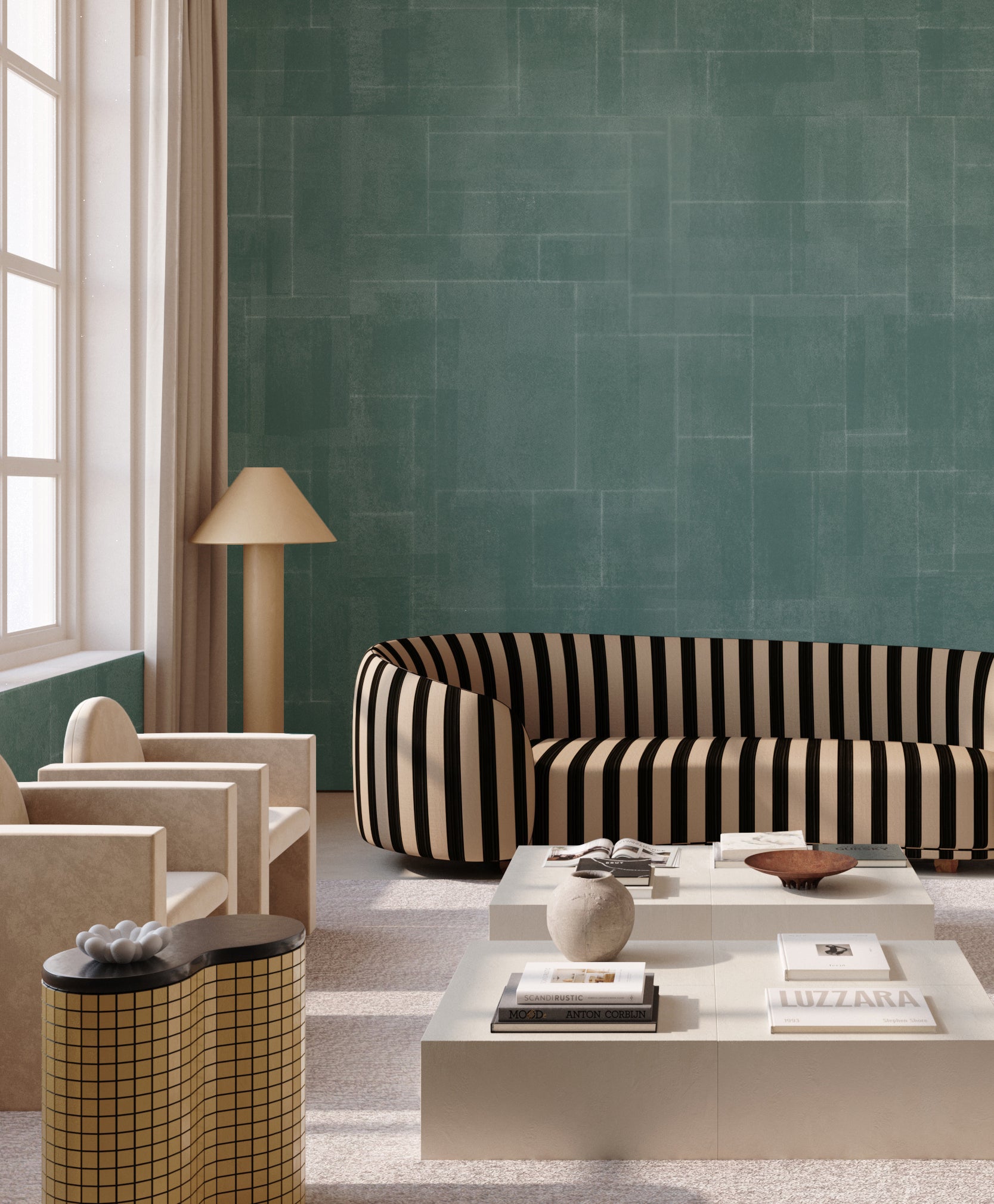 Jigsaw© Mural Wallpaper in Teal