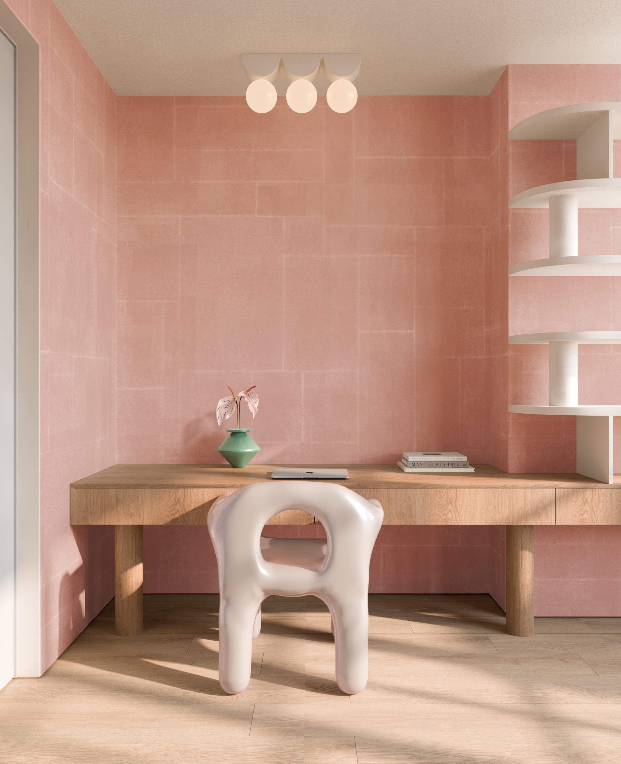 Jigsaw© Mural Wallpaper in Terracotta