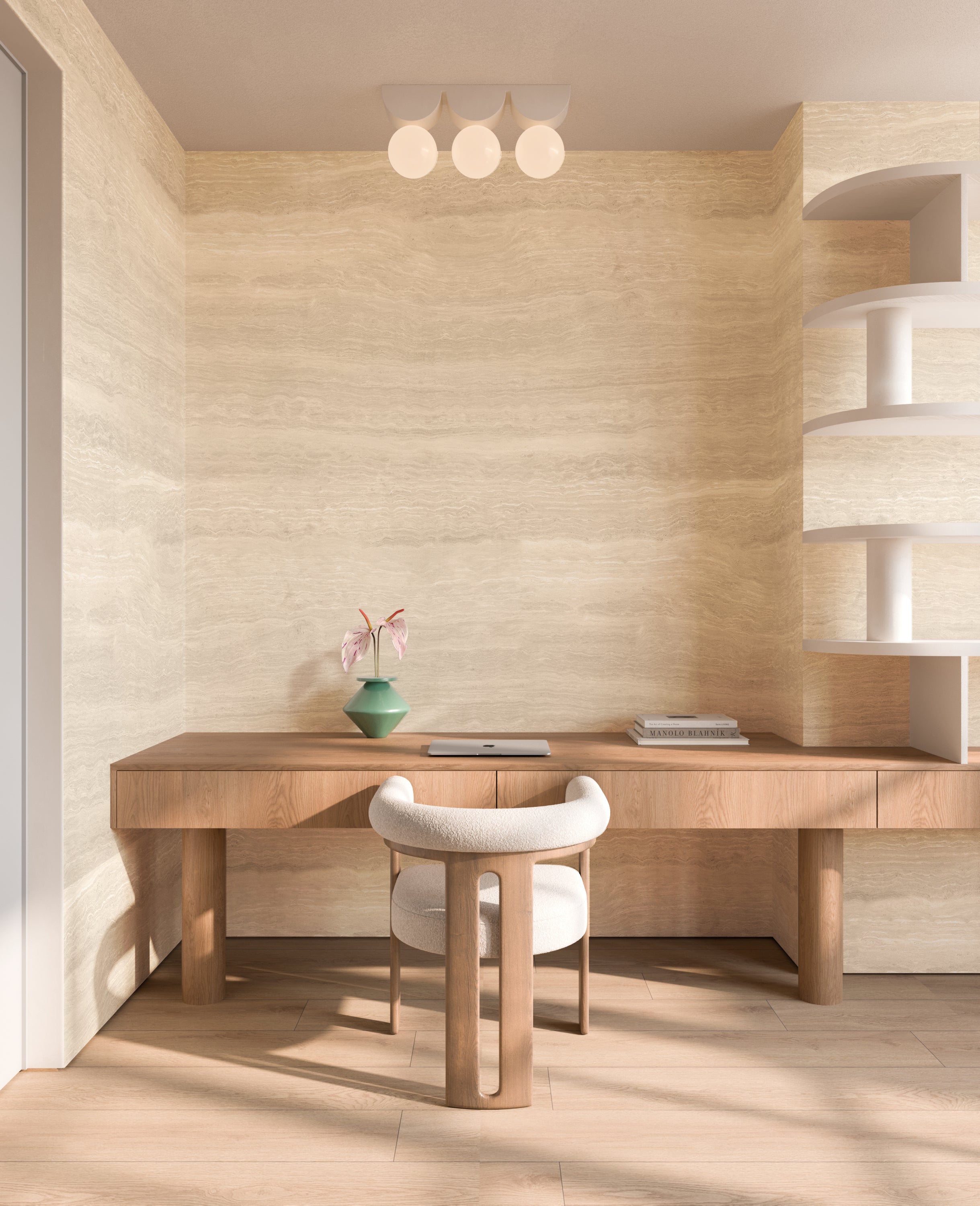 Limestone© Mural Wallpaper in Beige