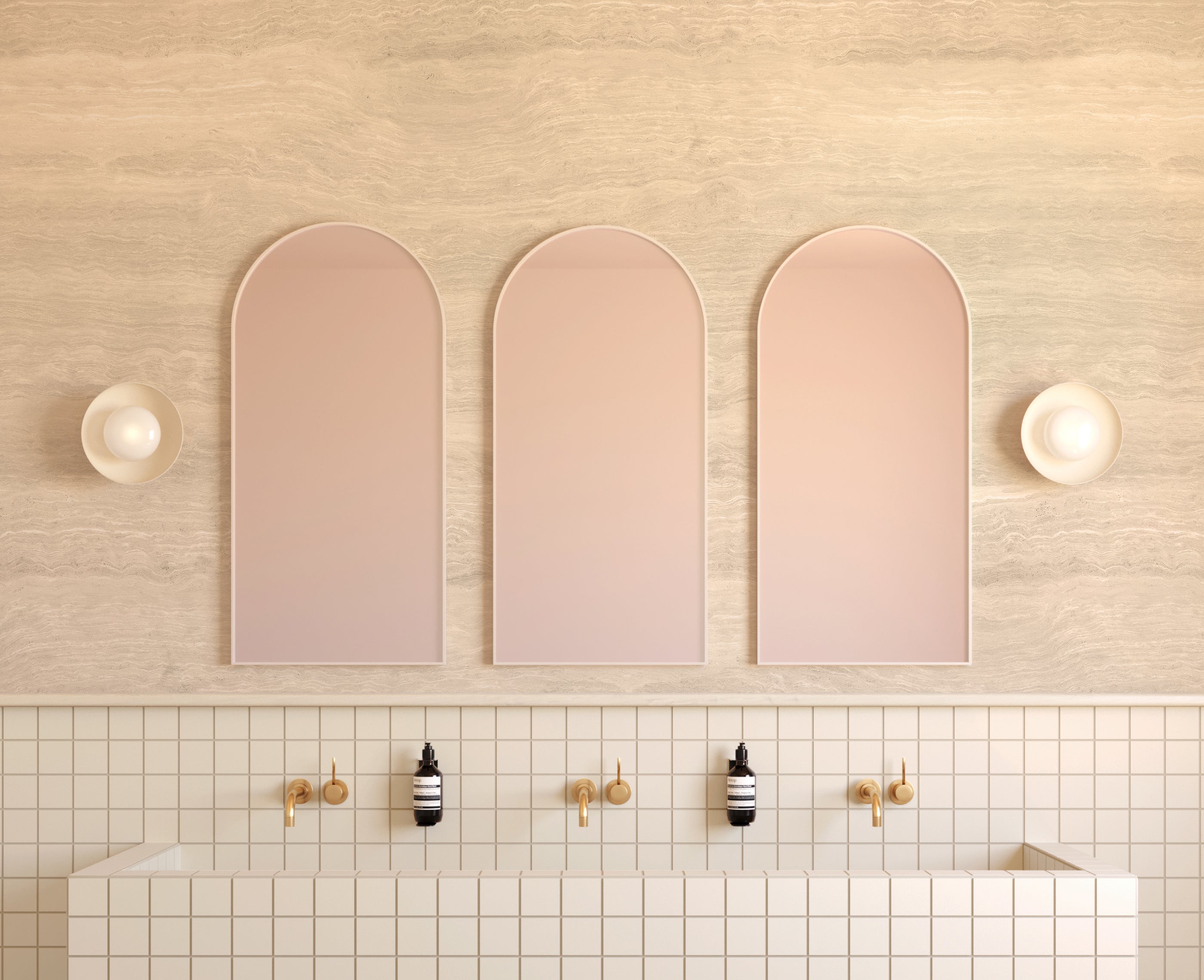 Limestone© Mural Wallpaper in Beige