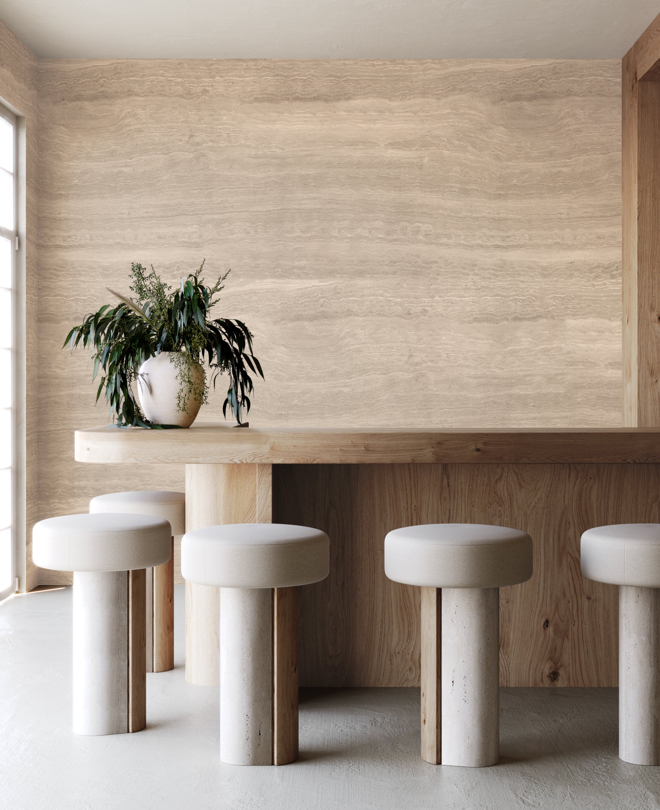 Limestone© Mural Wallpaper in Cafe