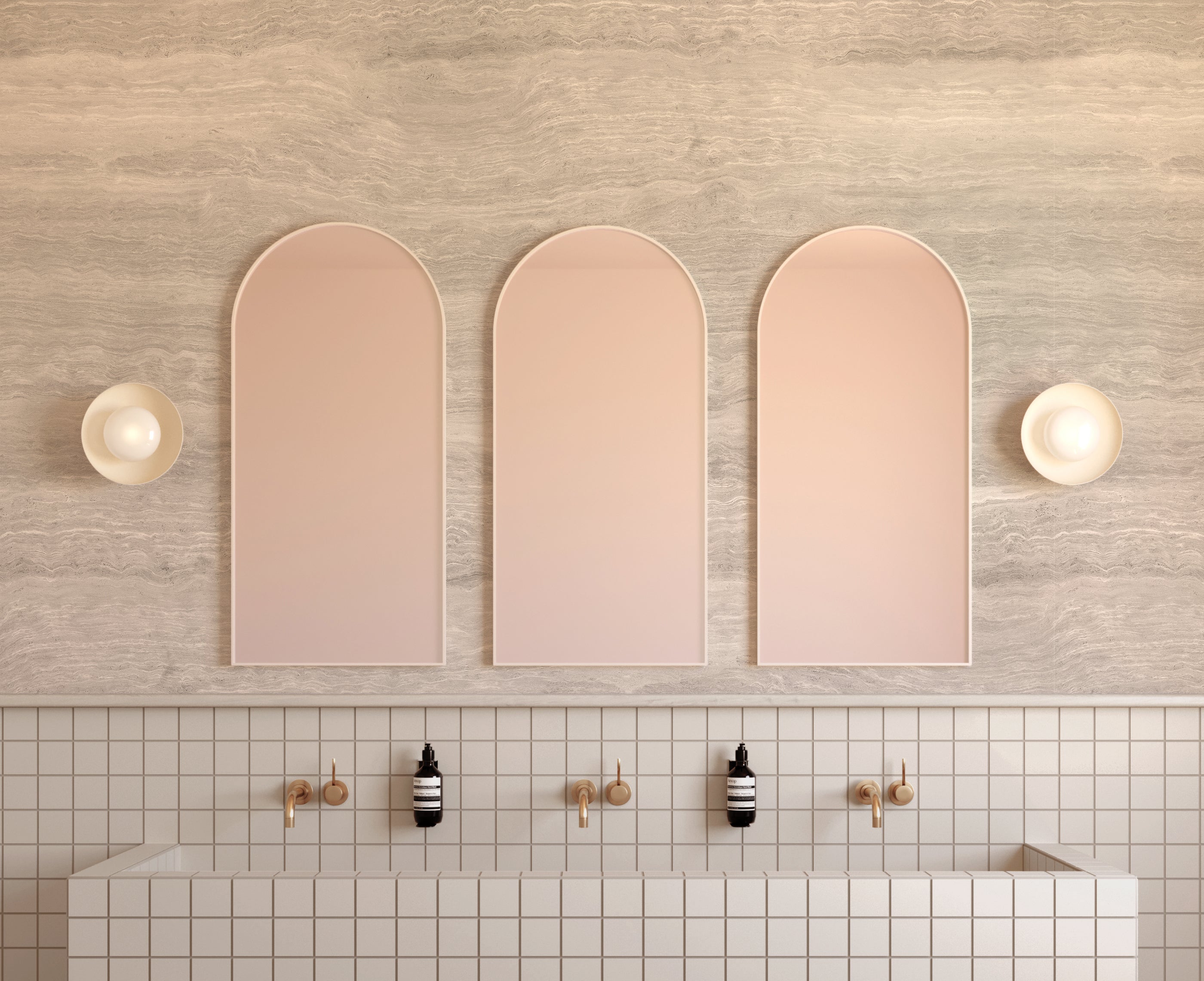 Limestone© Mural Wallpaper in Grey