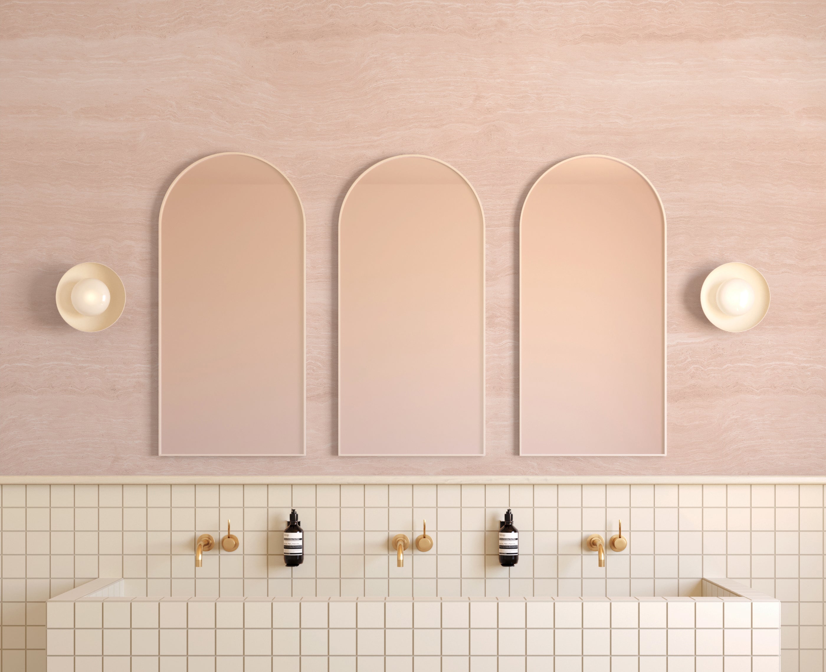 Limestone© Mural Wallpaper in Shell