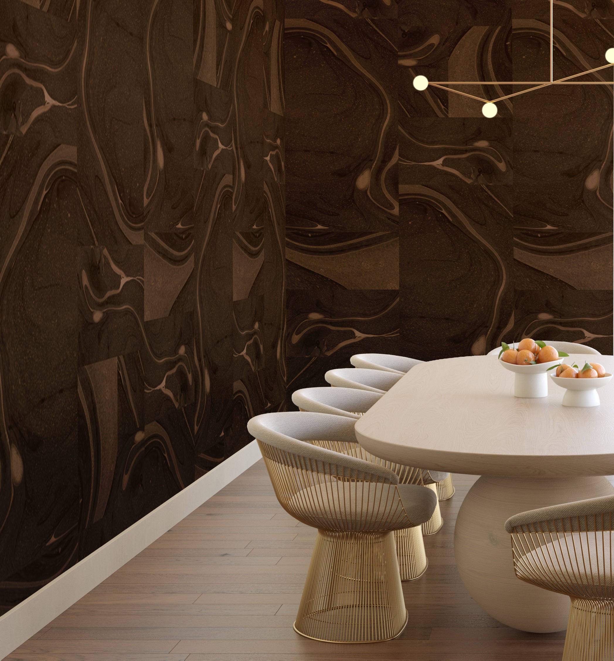 Magma© Wallpaper in Chocolate