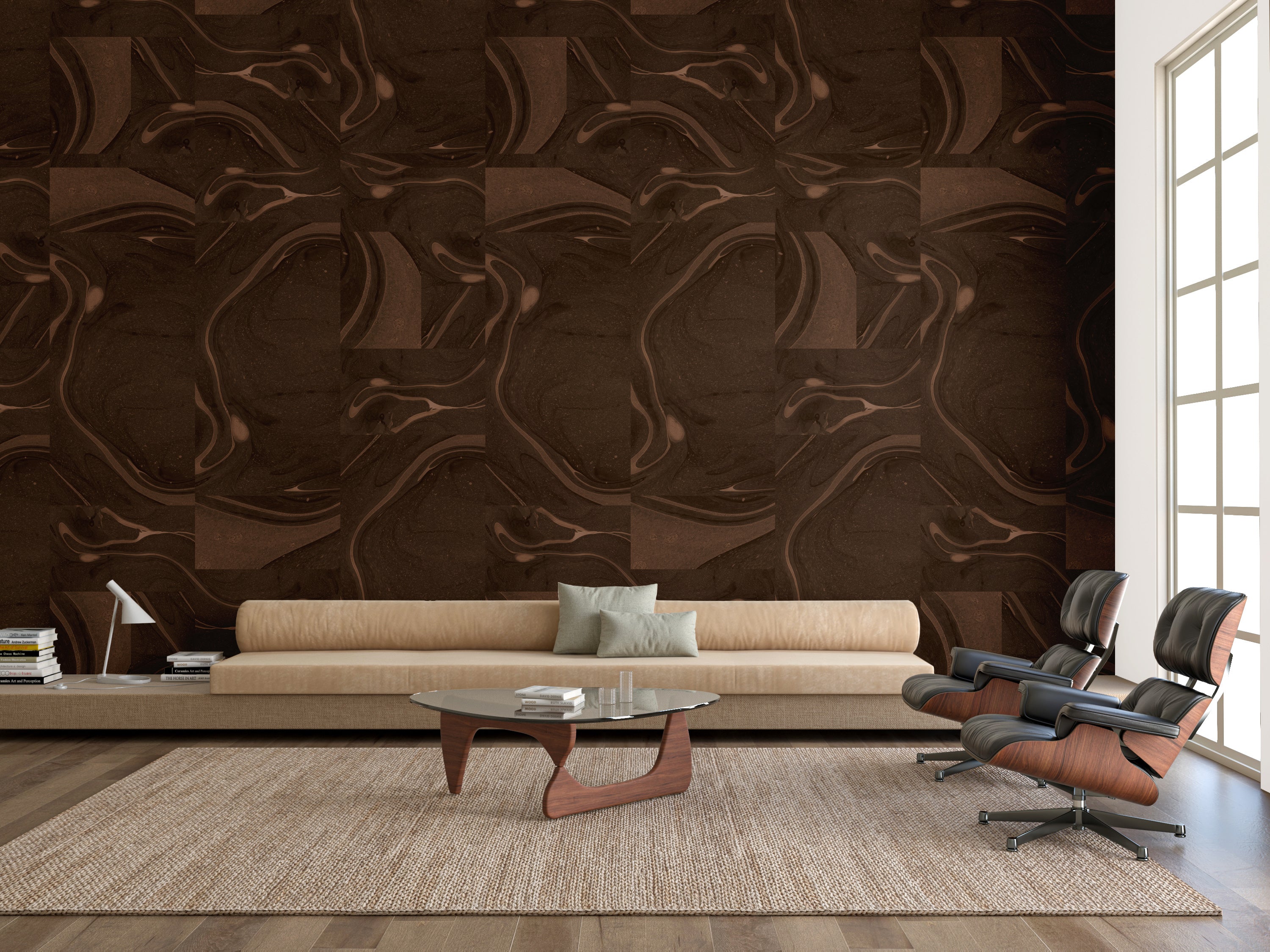 Magma© Wallpaper in Chocolate