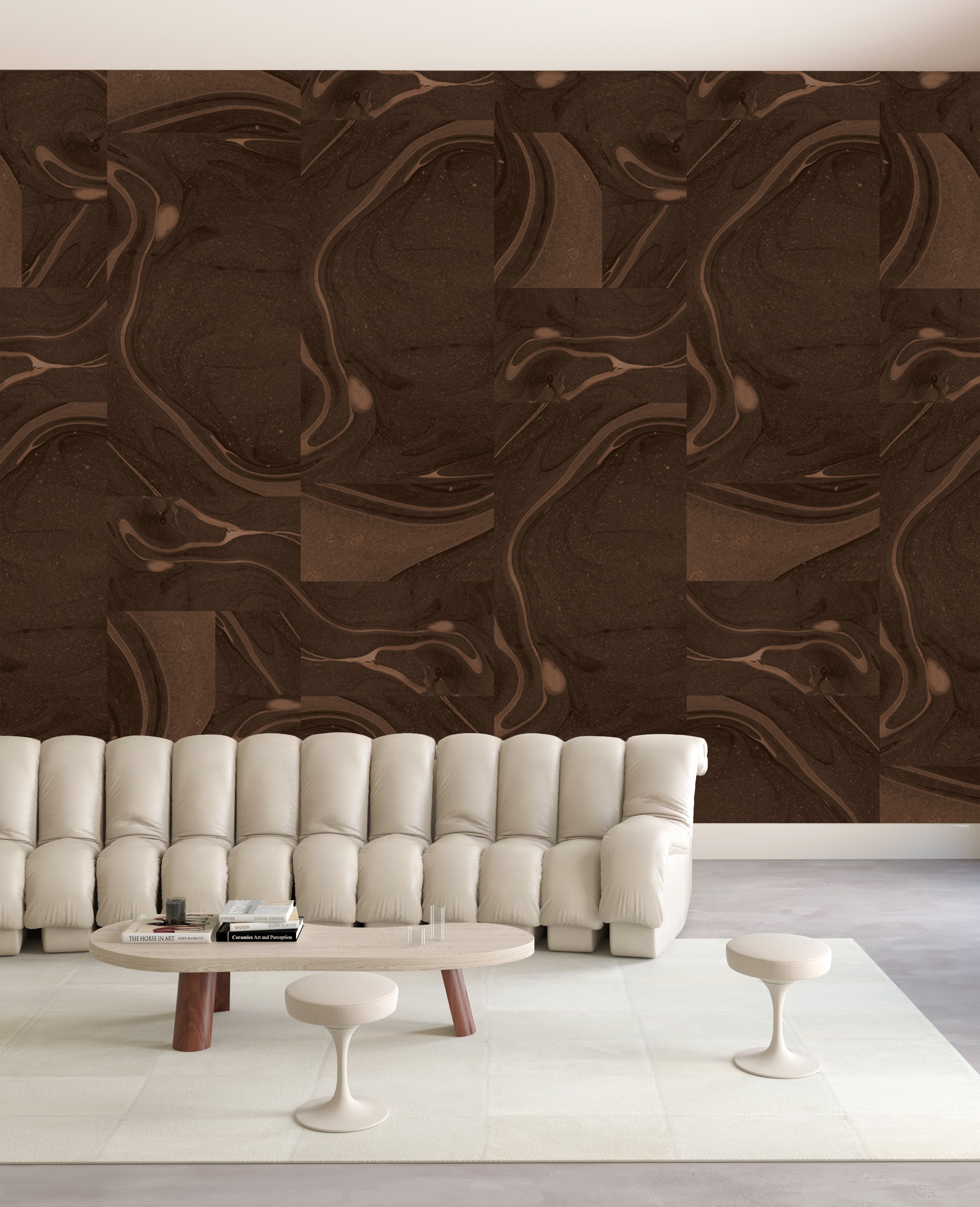 Magma© Wallpaper in Chocolate