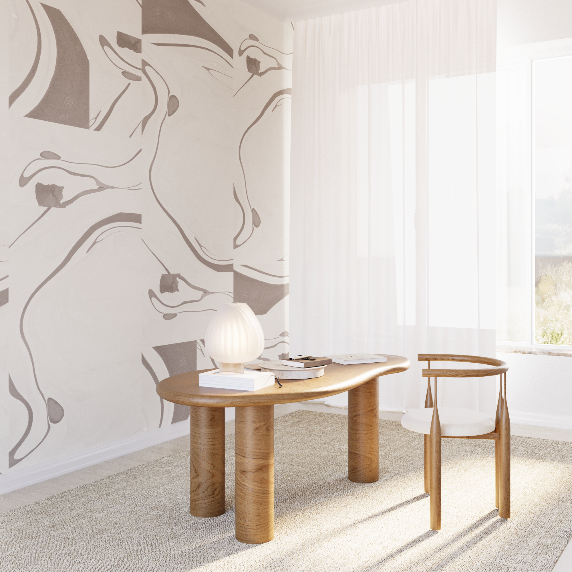 Magma© Wallpaper in Cobble