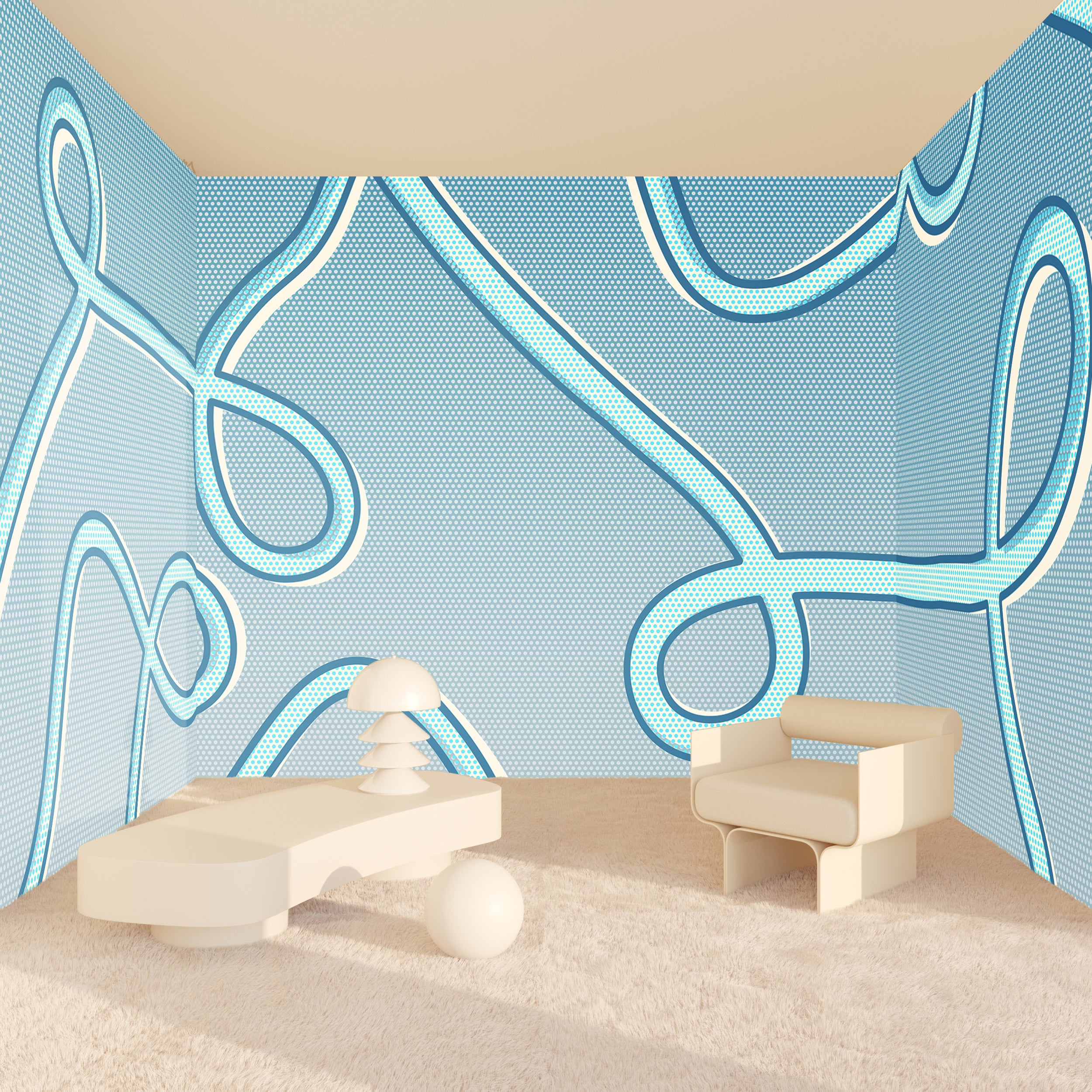 McFly© Mural Wallpaper in Bluebird