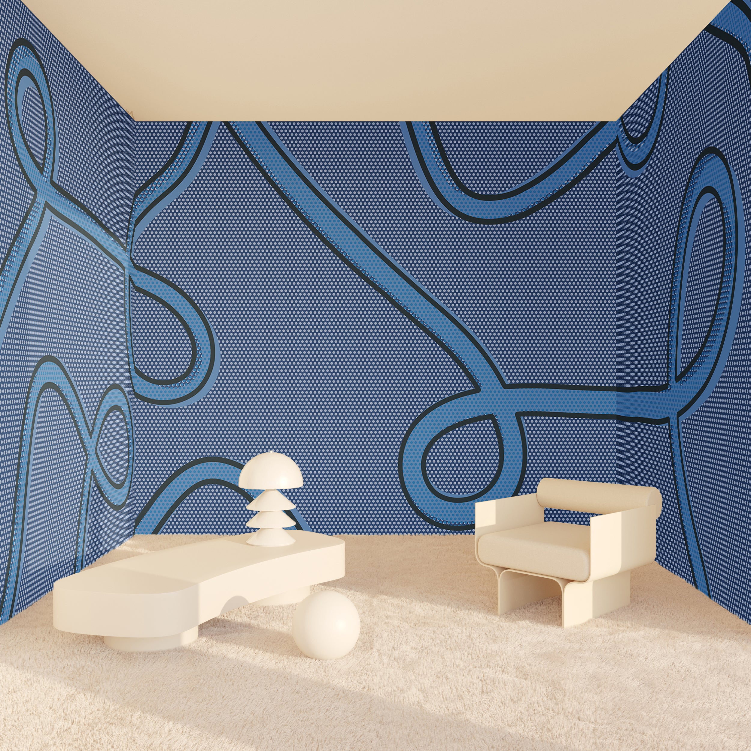 McFly© Mural Wallpaper in Denim