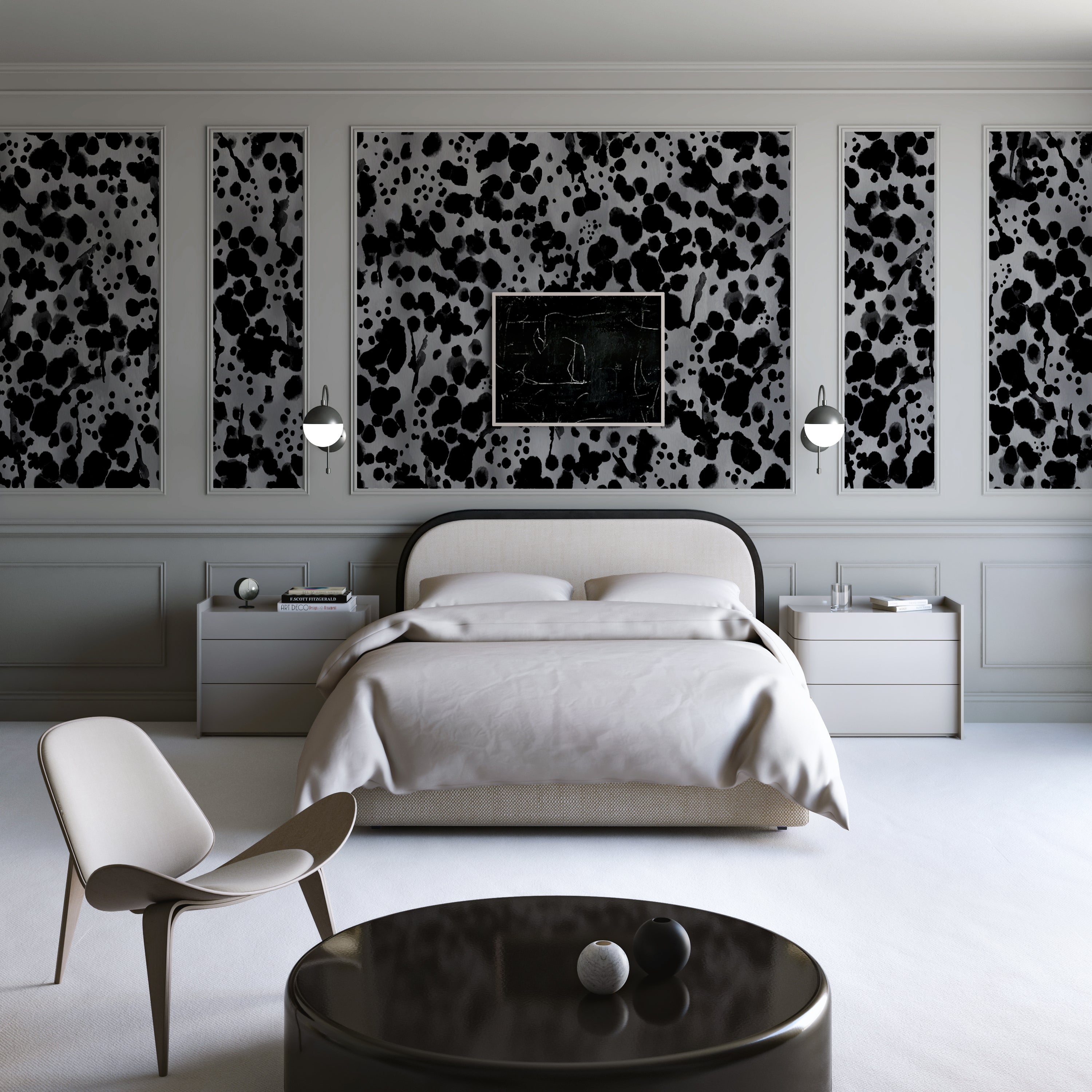 Midnight Oil© Wallpaper in Stone Blue