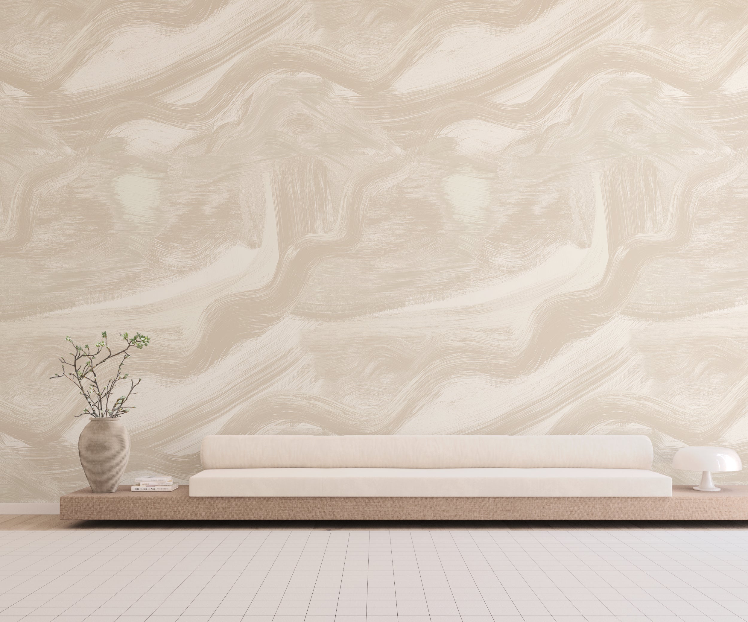 Modern Art© Mural Wallpaper in creme