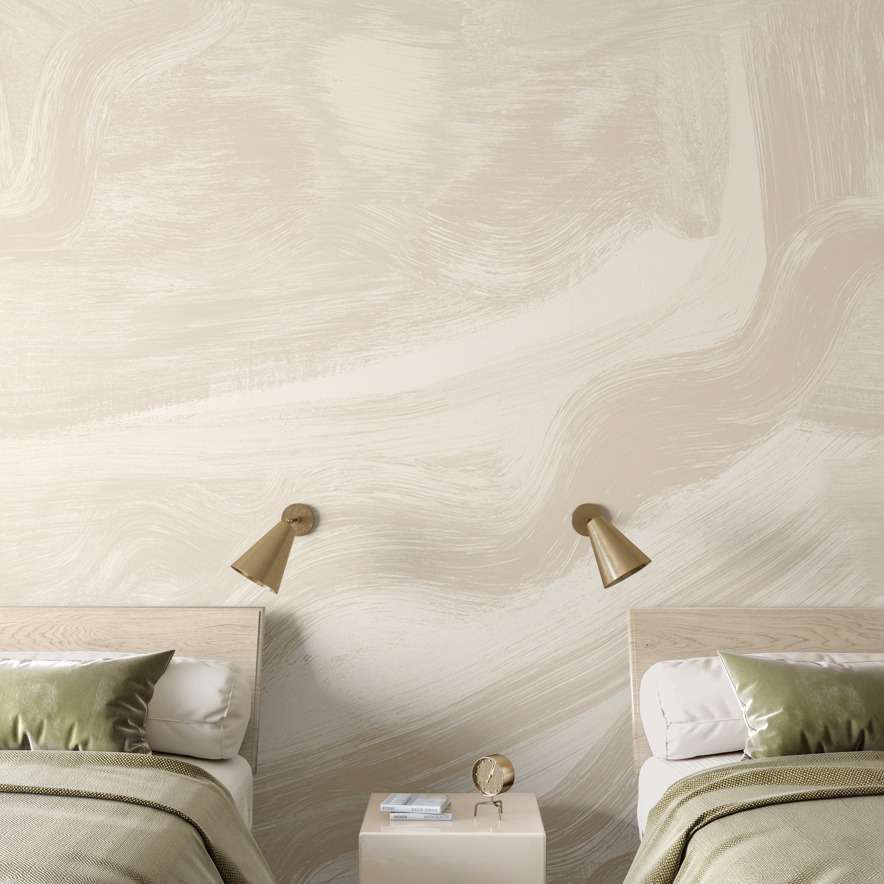 Modern Art© Mural Wallpaper in creme