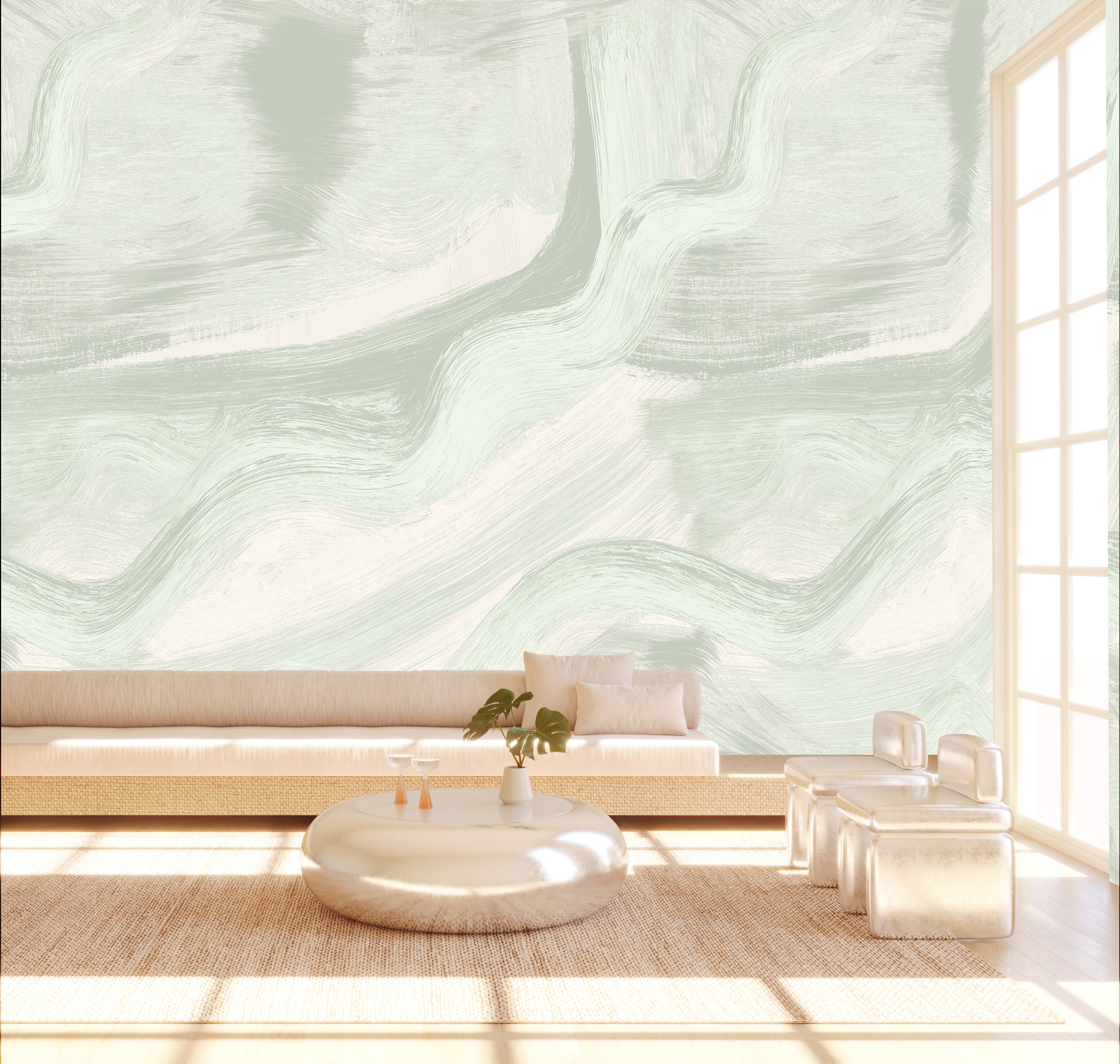 Modern Art© Mural Wallpaper in mint