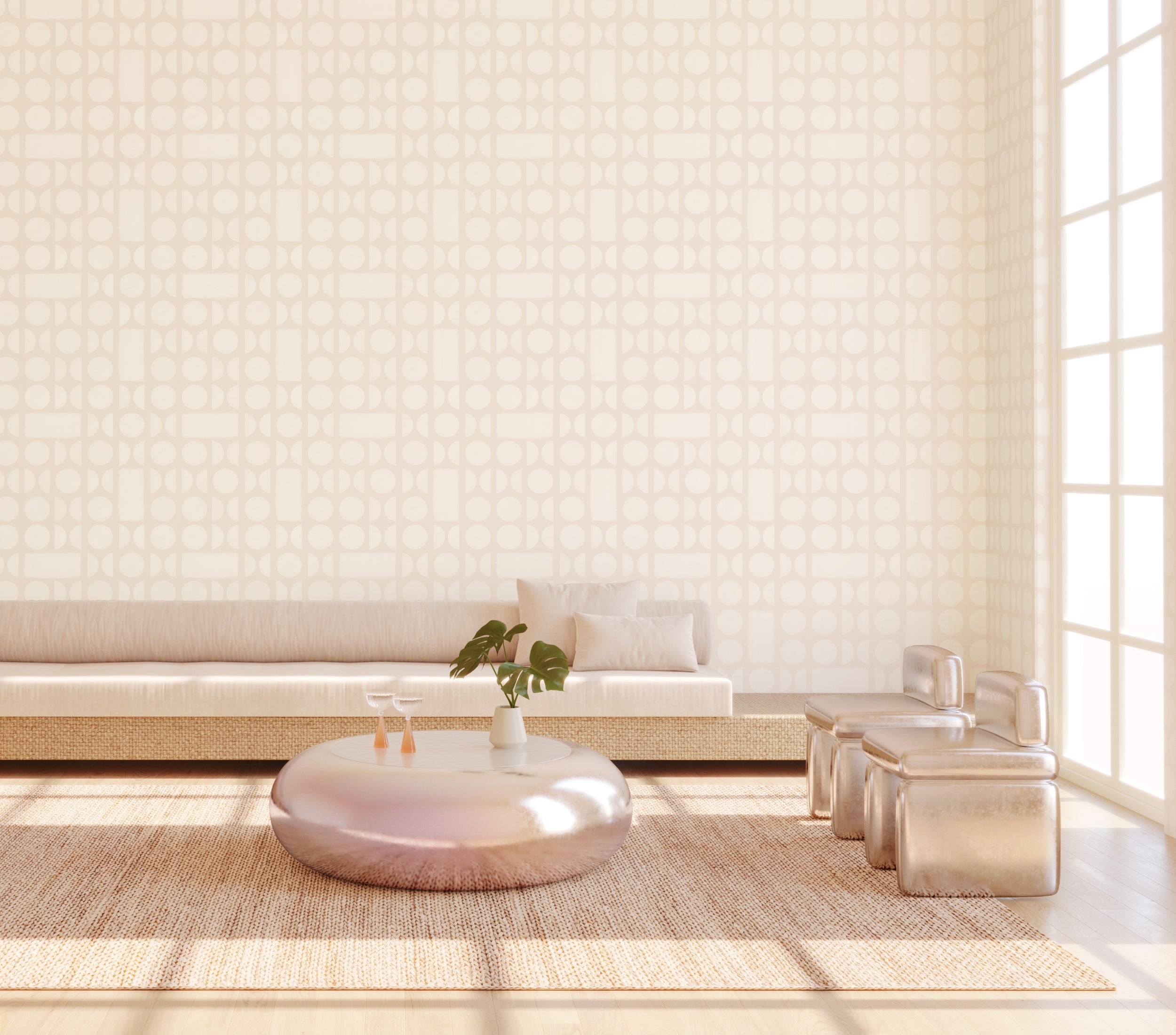 Nova© Wallpaper in Cremé