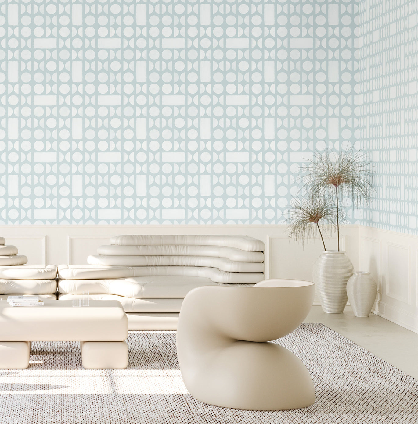 Nova© Wallpaper in Pale Blue