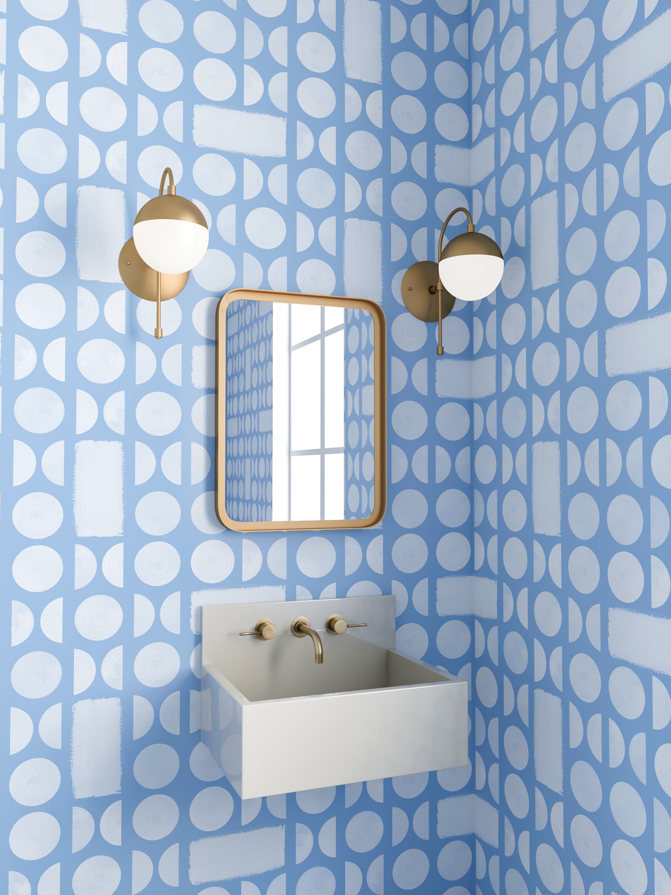 Nova© Wallpaper in Steel Blue