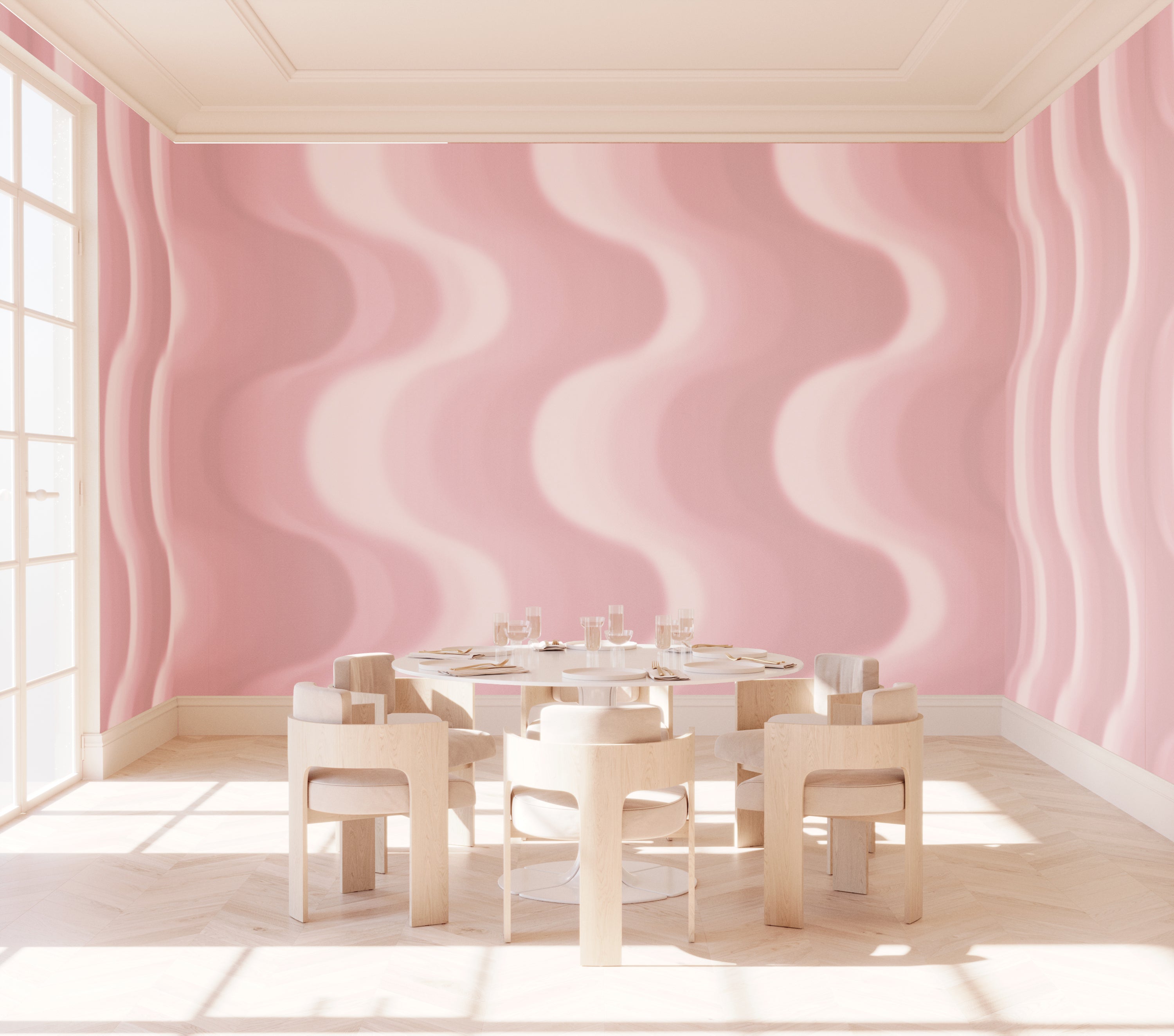 Oceanic© Mural Wallpaper in Mauve