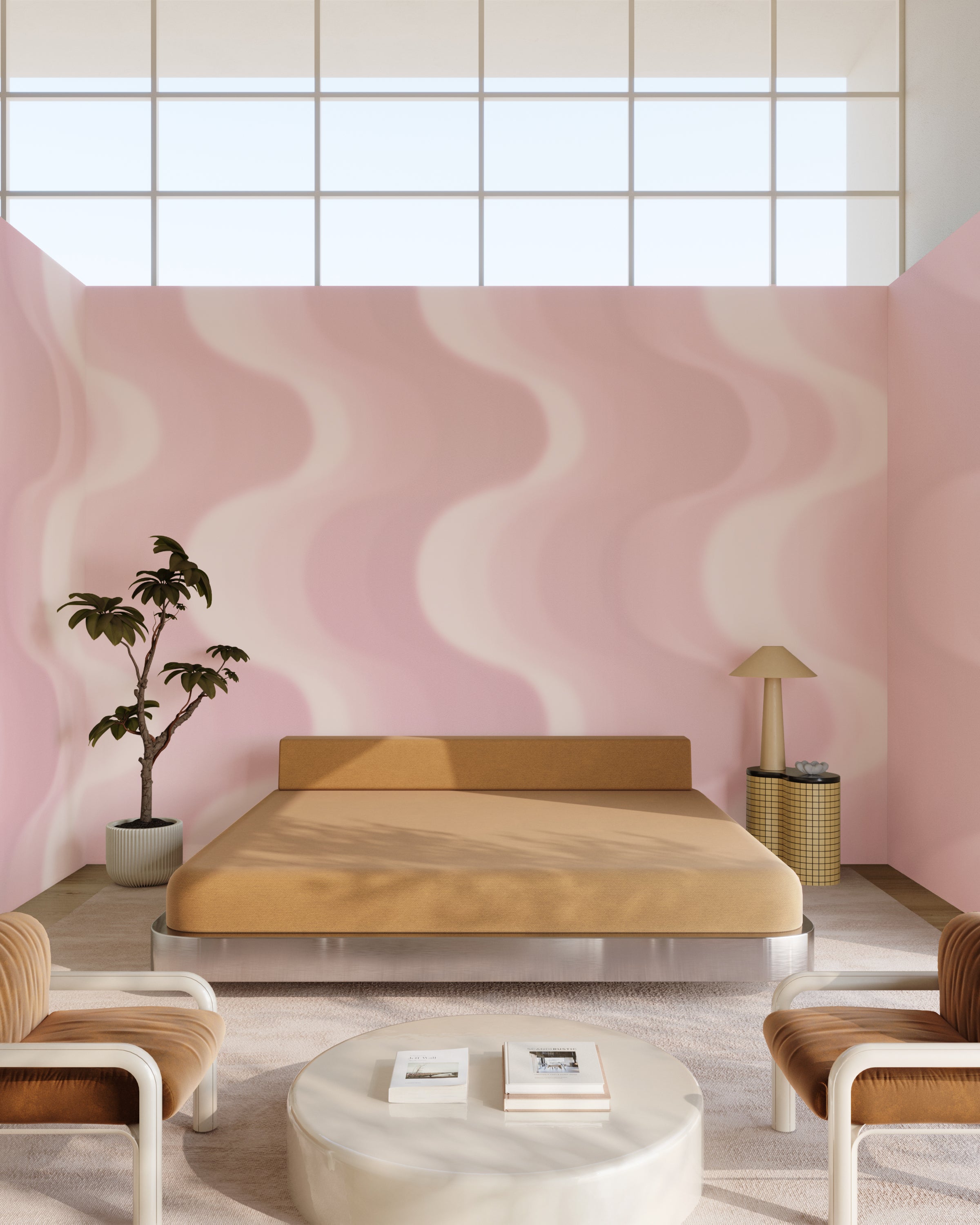 Oceanic© Mural Wallpaper in Mauve