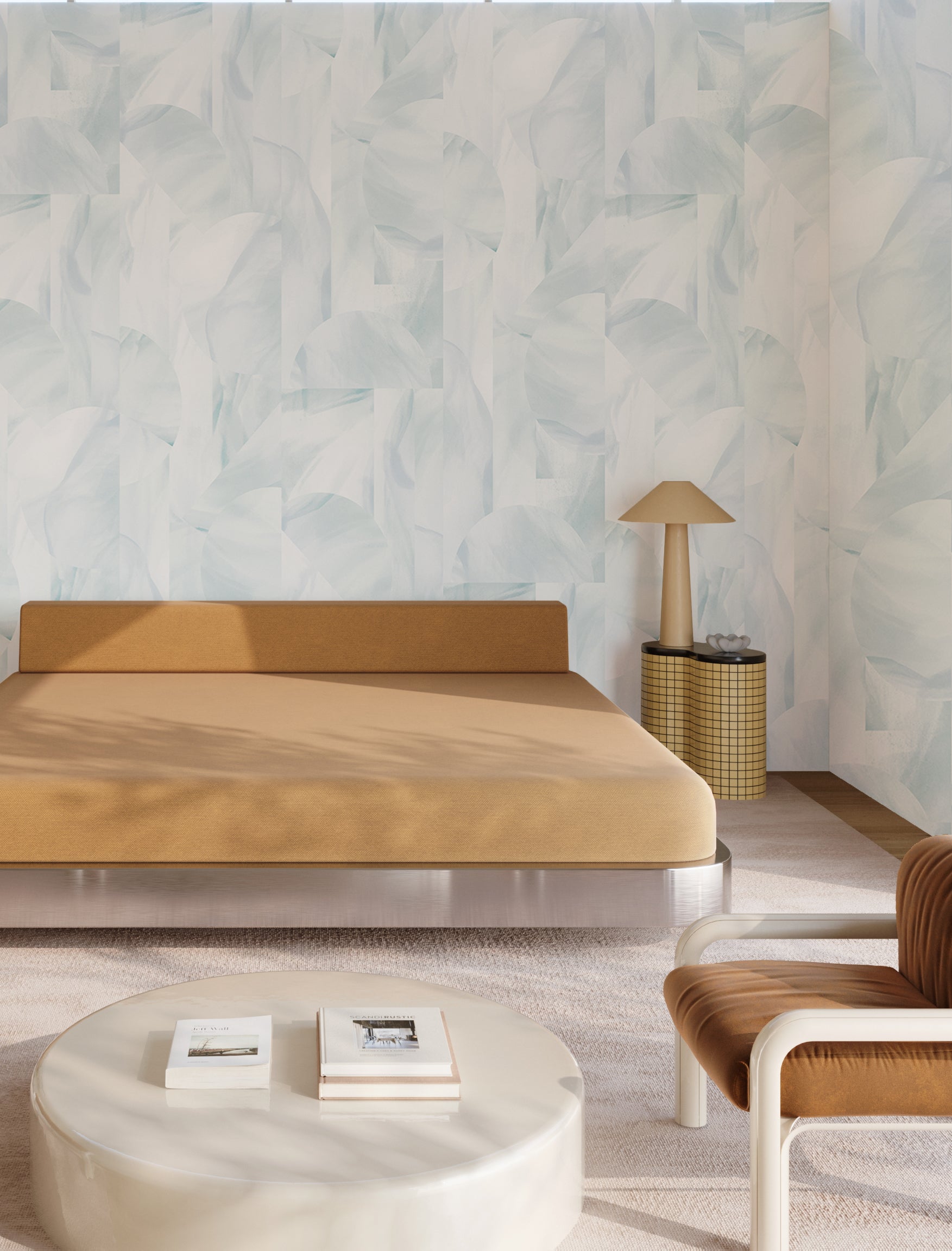 Onyx Rock© Wallpaper in Blue