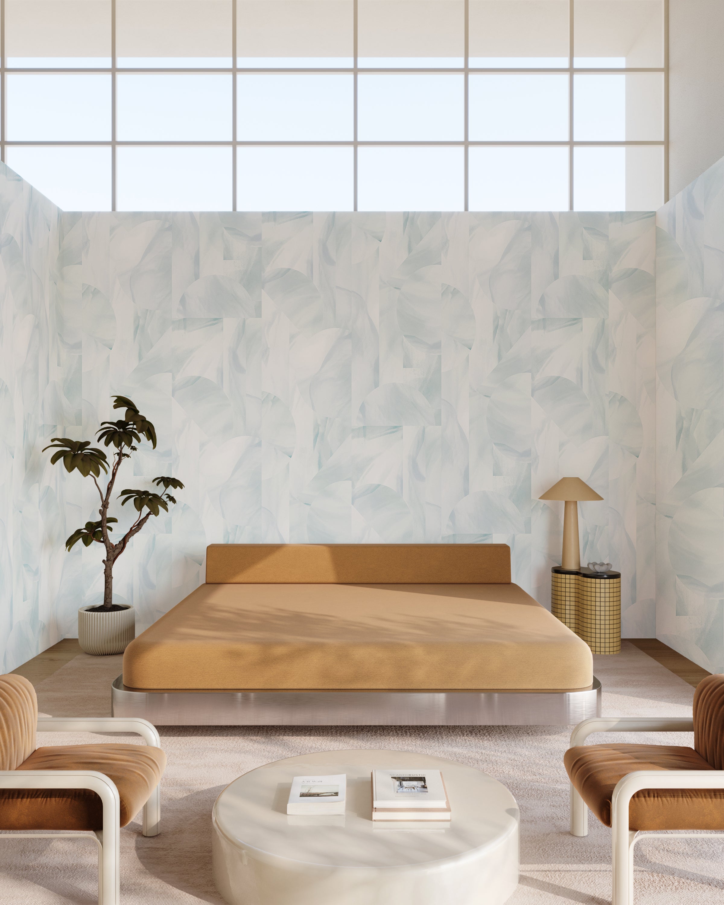 Onyx Rock© Wallpaper in Blue