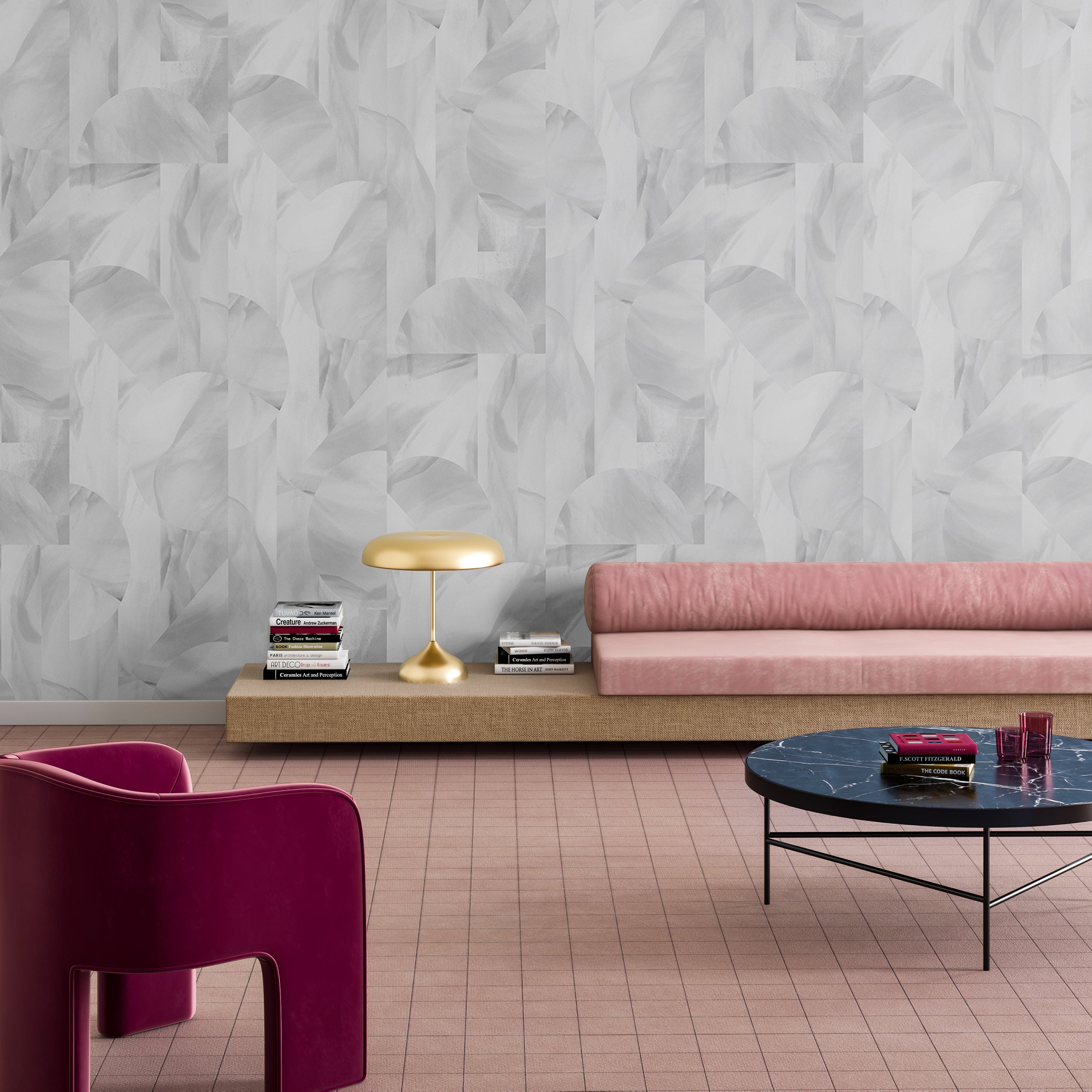 Onyx Rock© Wallpaper in Grey