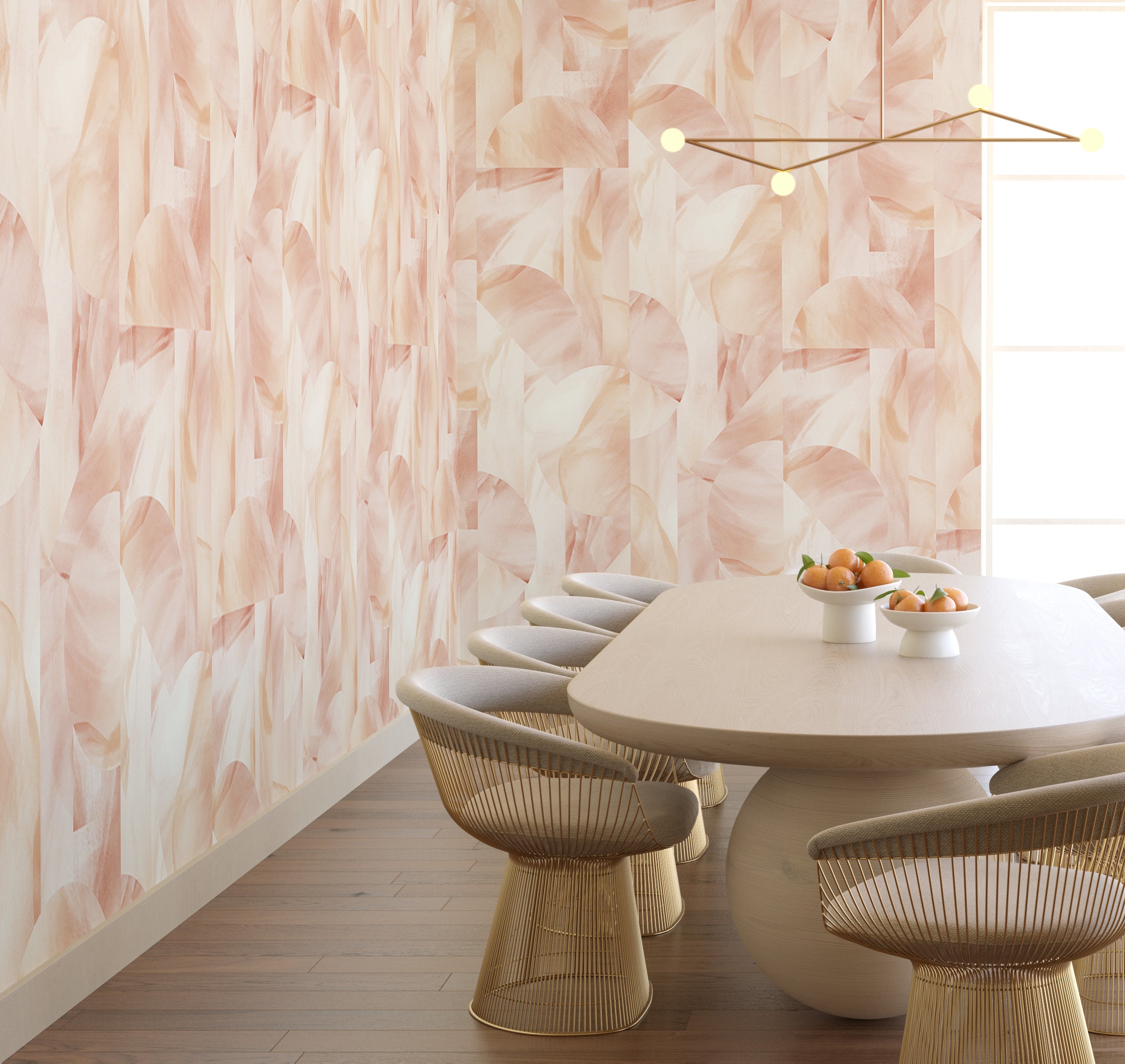 Onyx Rock© Wallpaper in Rose