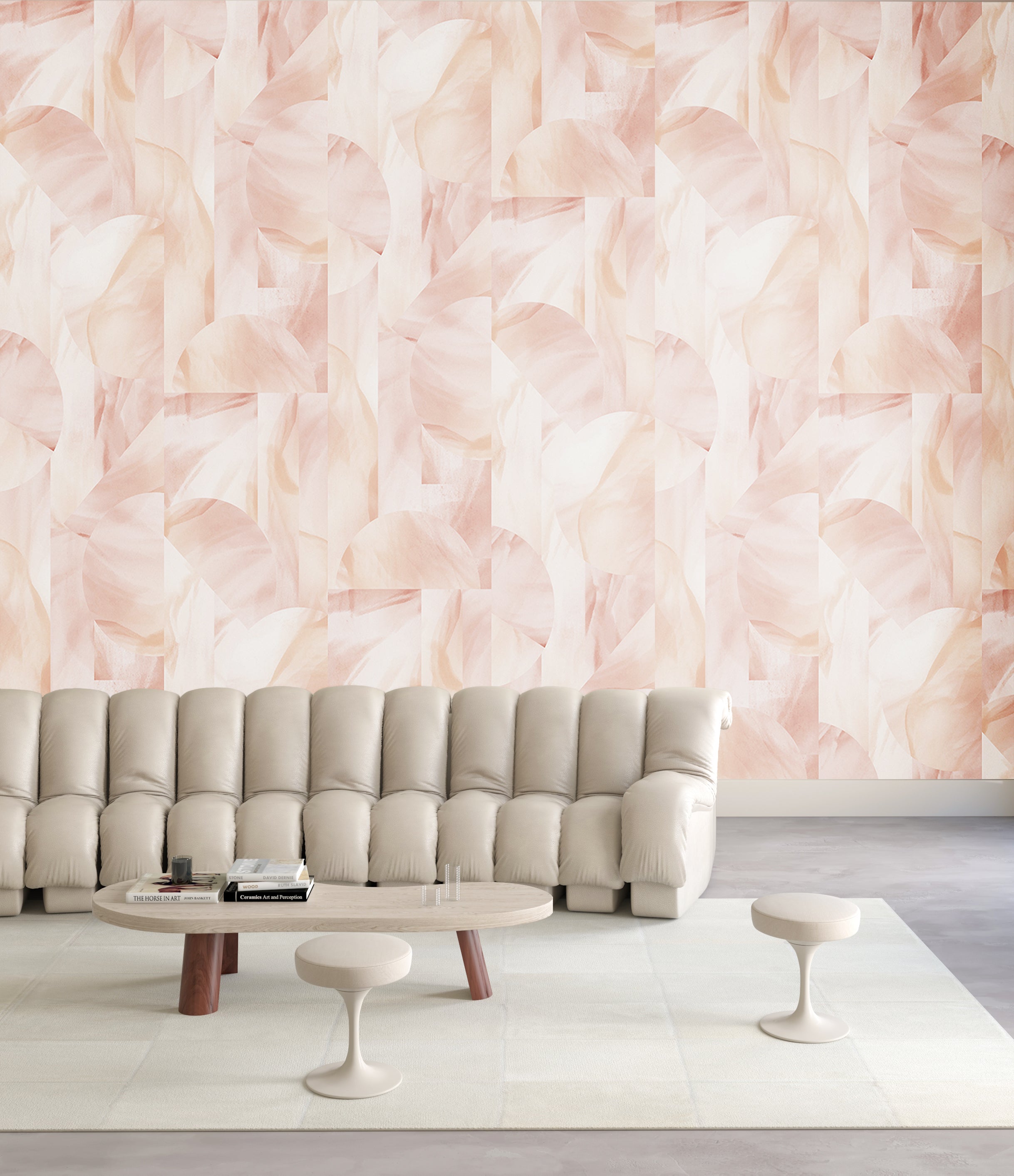 Onyx Rock© Wallpaper in Rose