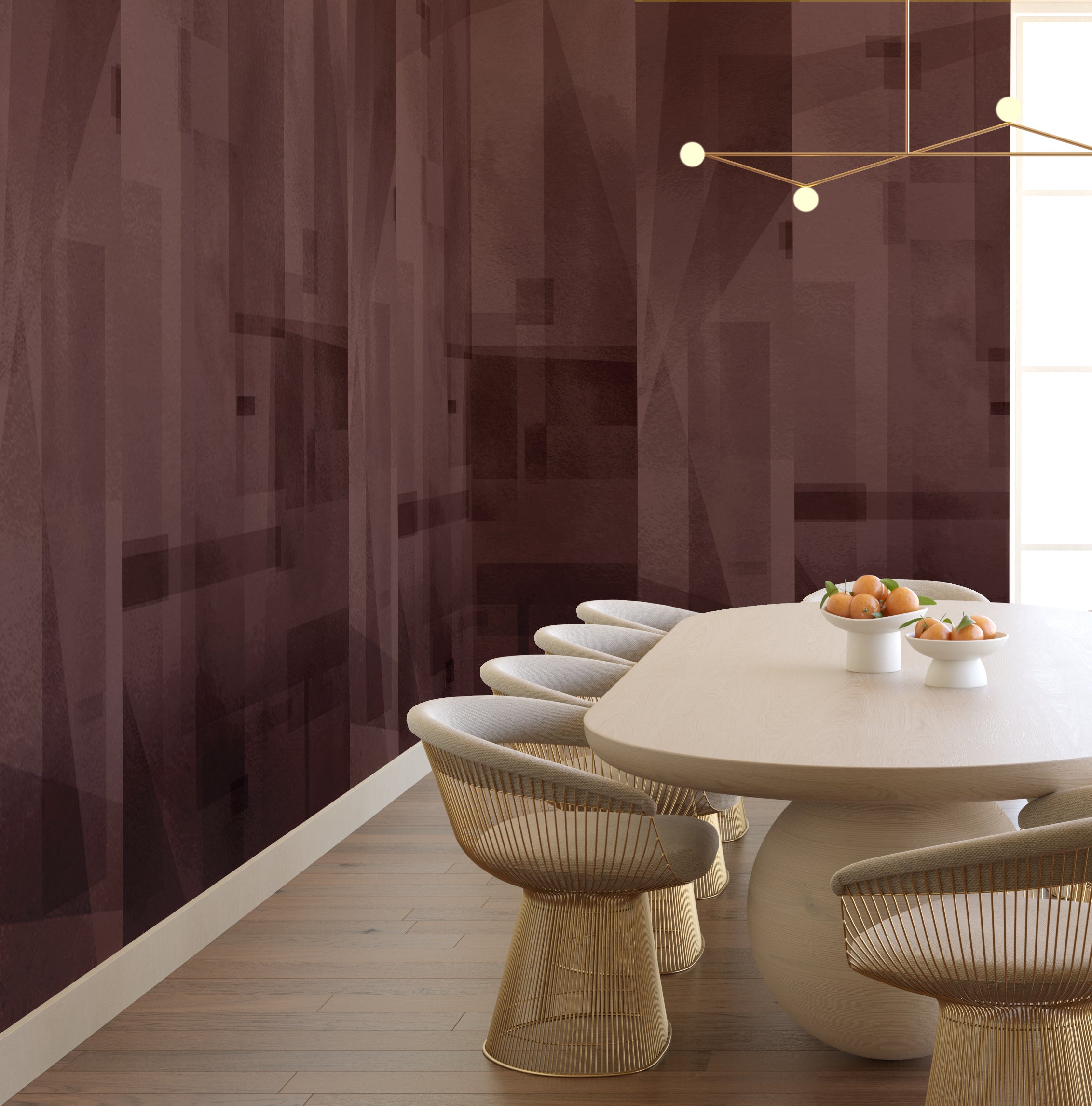 Papier Máché © Mural Wallpaper in Beet