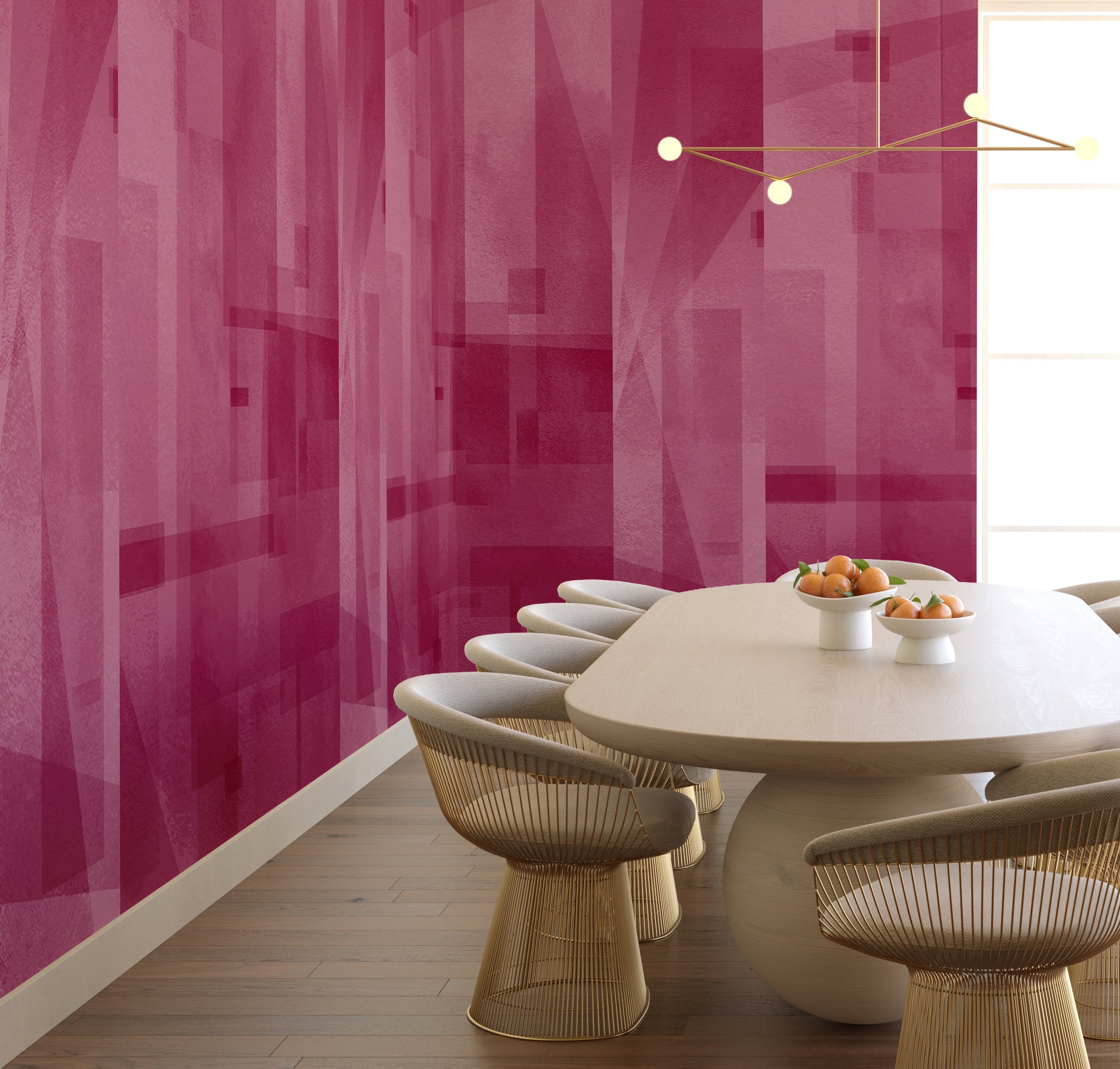 Papier Máché © Mural Wallpaper in Berry