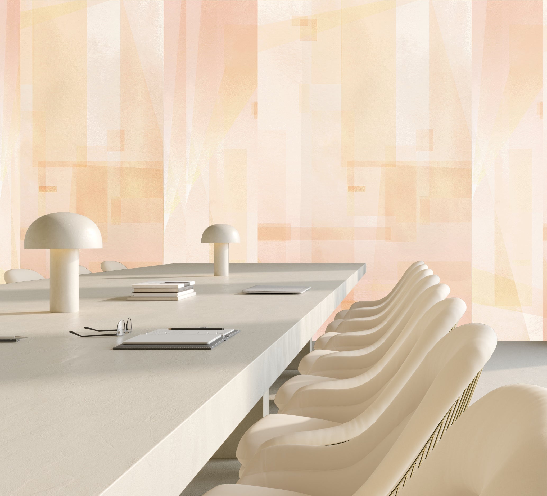 Papier Máché © Mural Wallpaper in Blush