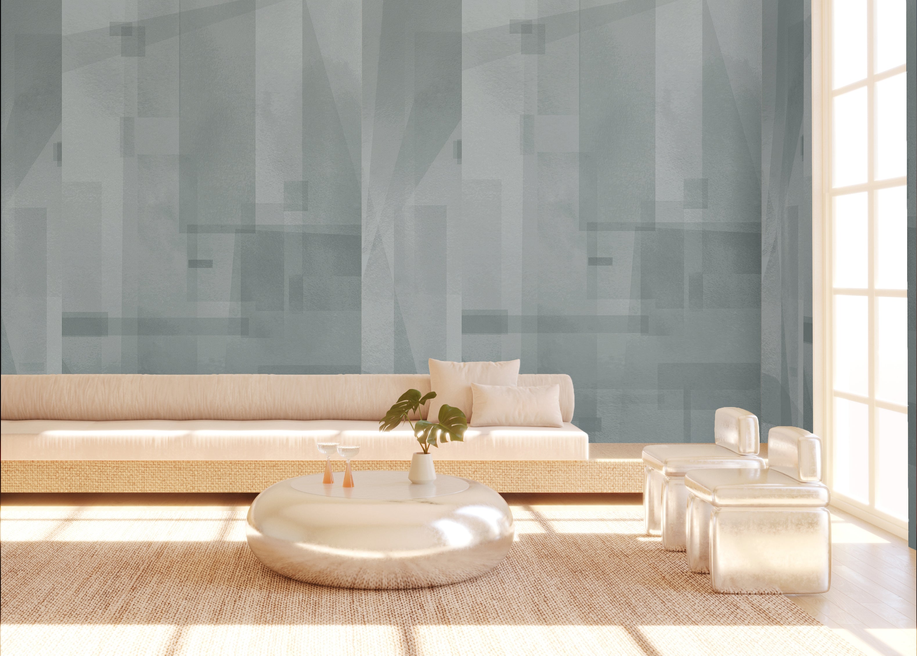 Papier Máché © Mural Wallpaper in Cobble