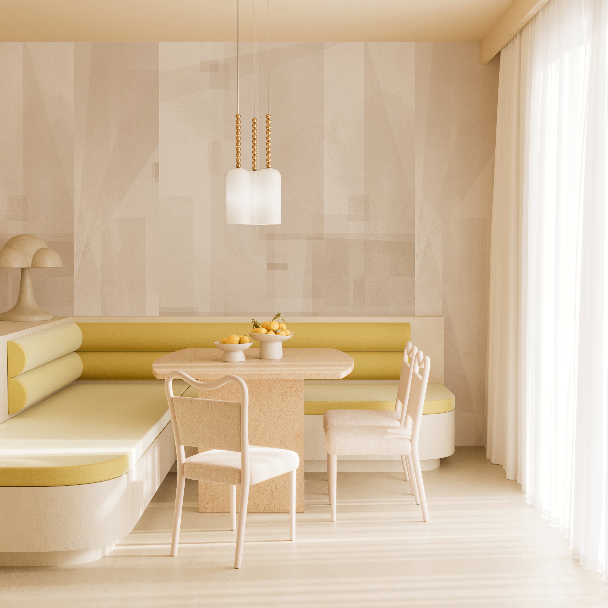 Papier Máché © Mural Wallpaper in Linen