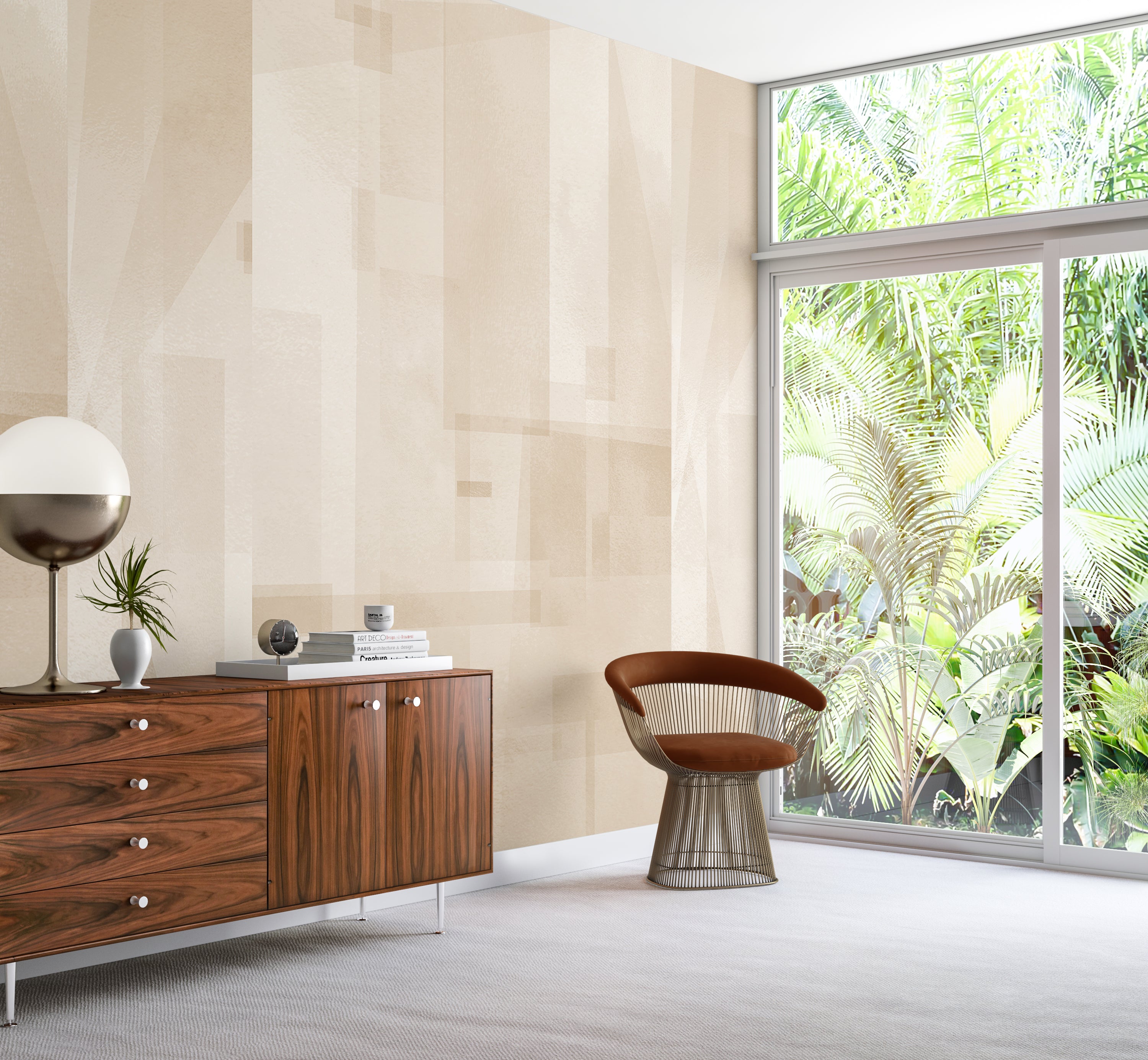 Papier Máché © Mural Wallpaper in Linen