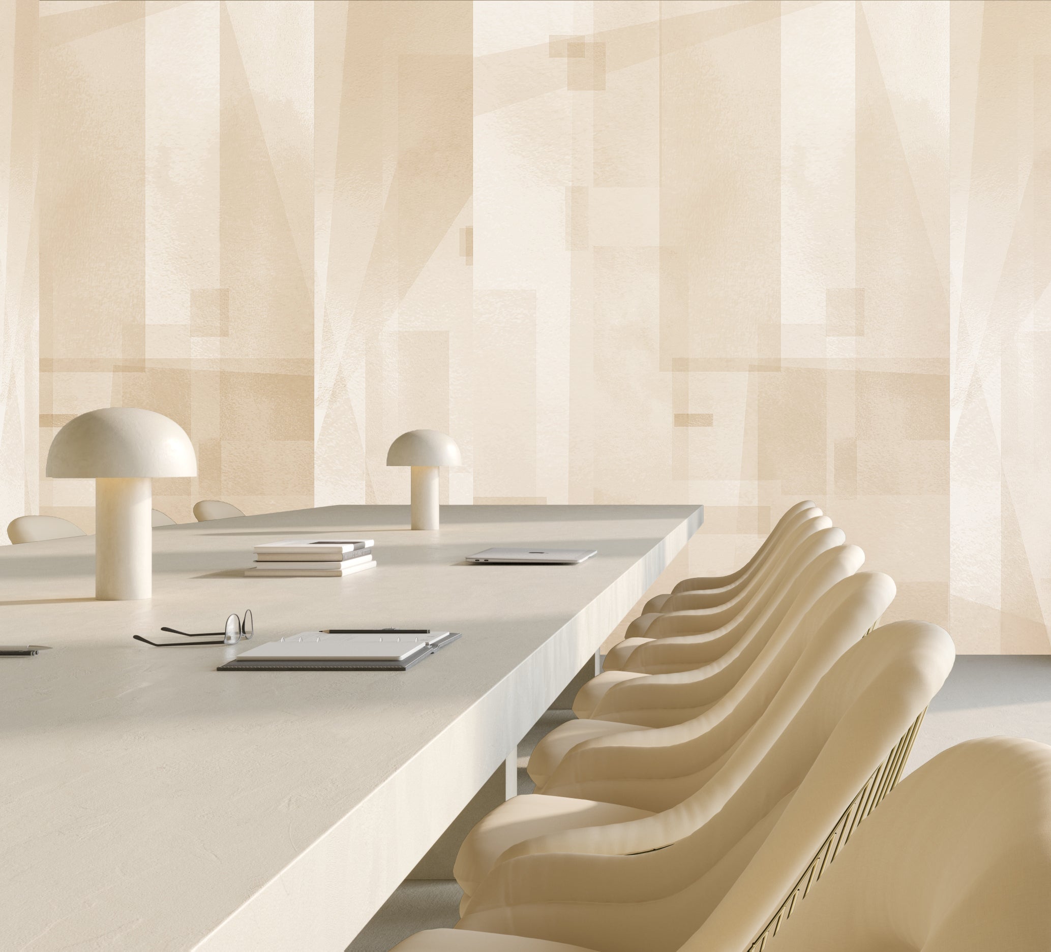 Papier Máché © Mural Wallpaper in Linen