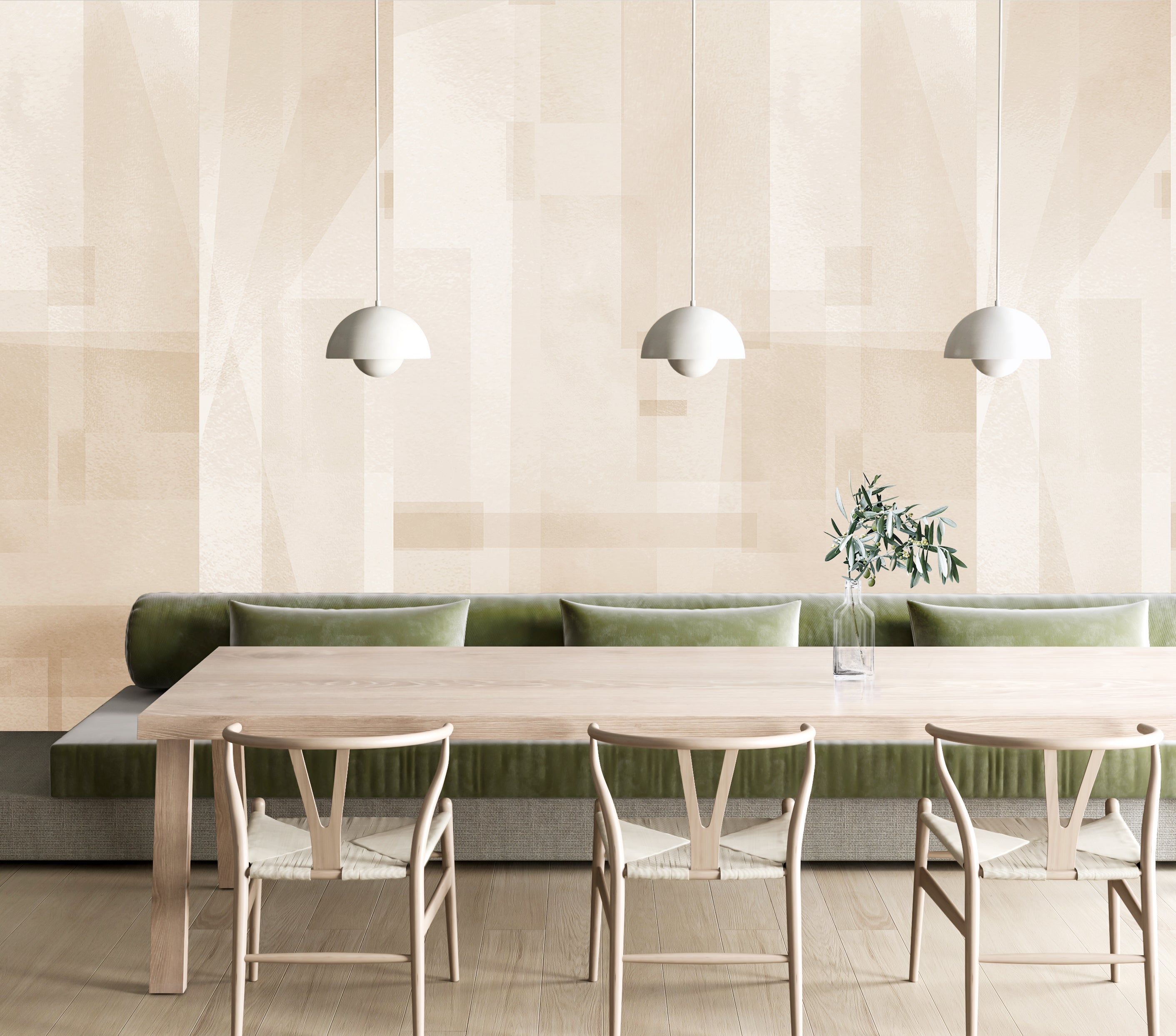 Papier Máché © Mural Wallpaper in Linen