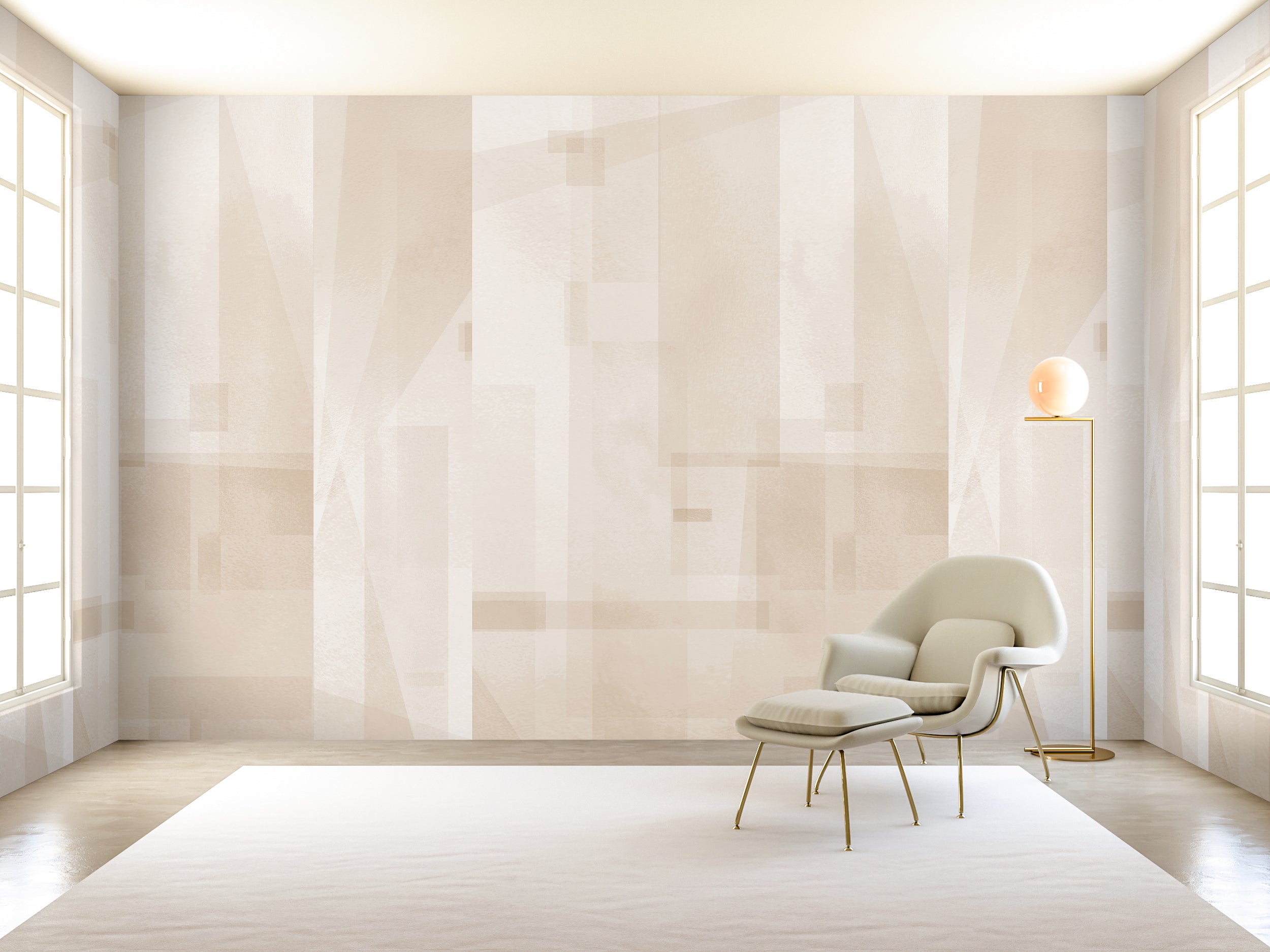 Papier Máché © Mural Wallpaper in Linen