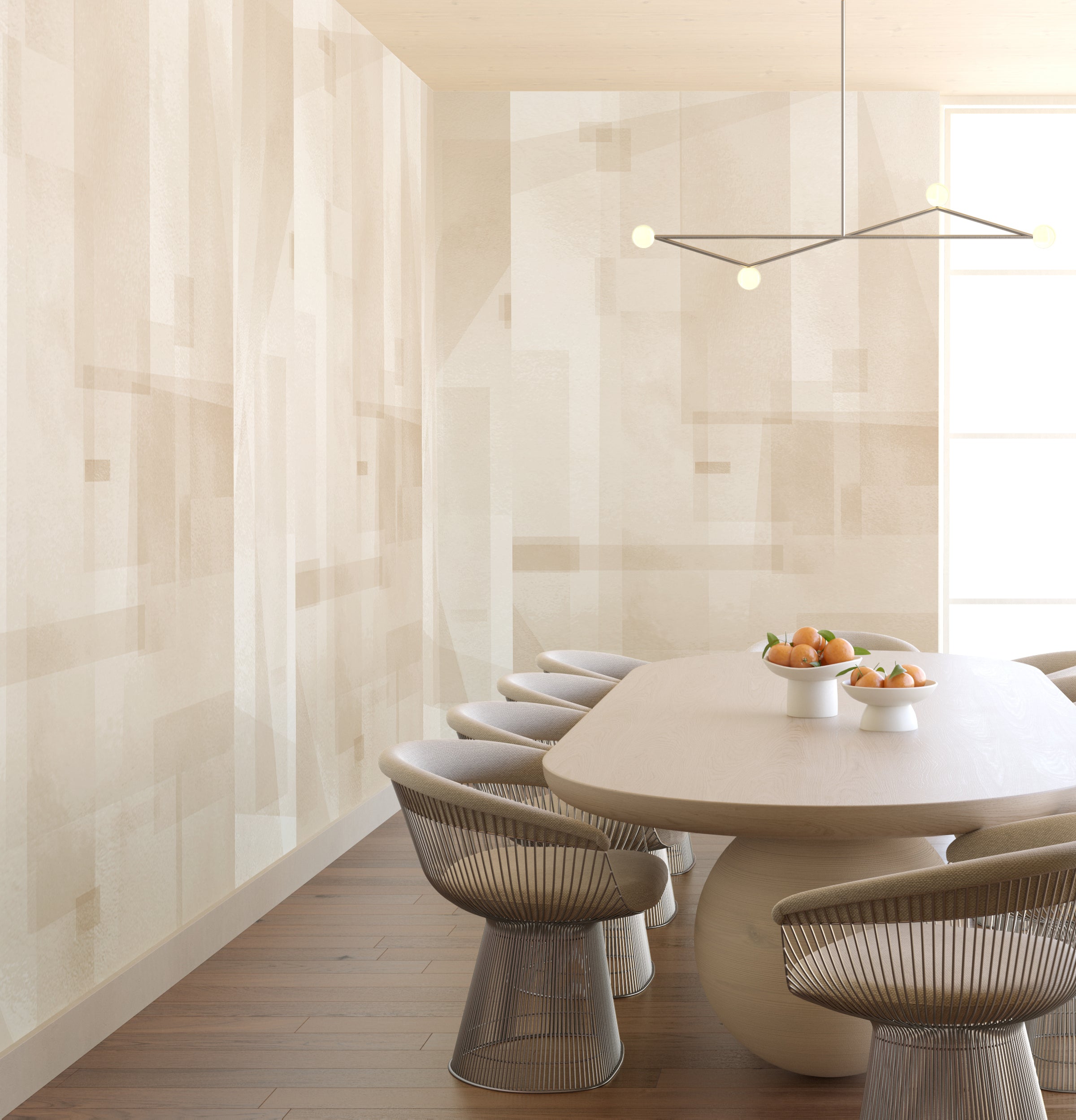 Papier Máché © Mural Wallpaper in Linen