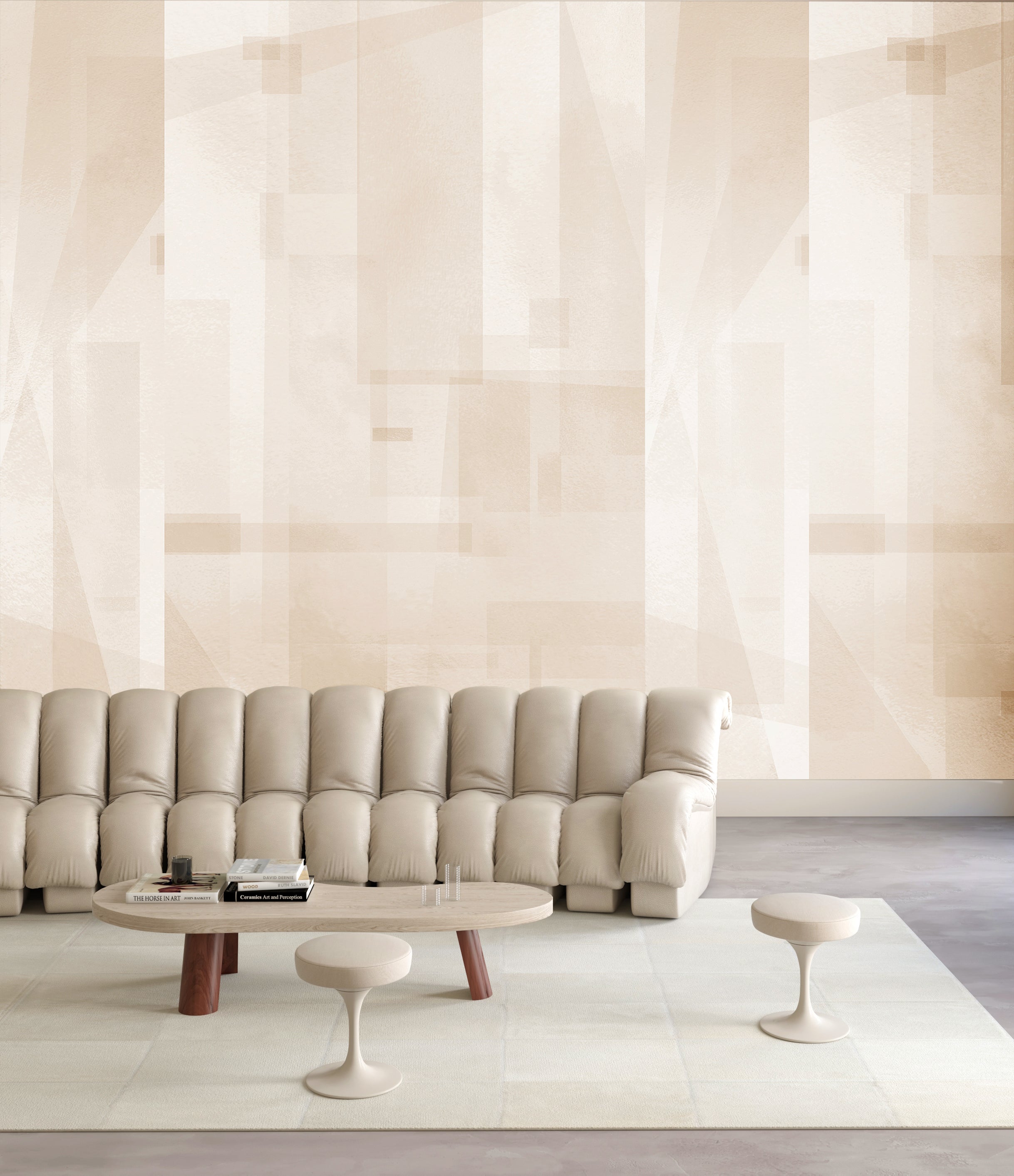 Papier Máché © Mural Wallpaper in Linen