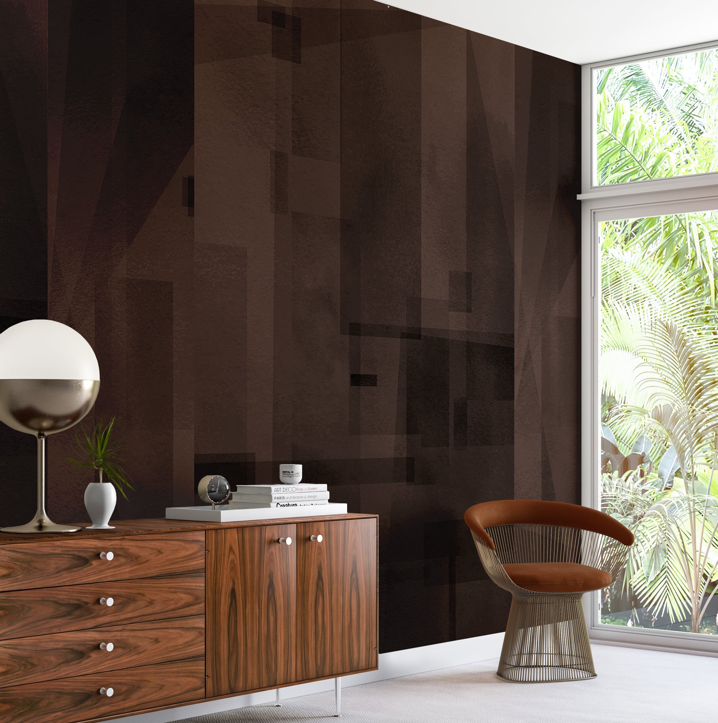 Papier Máché © Mural Wallpaper in Mocha