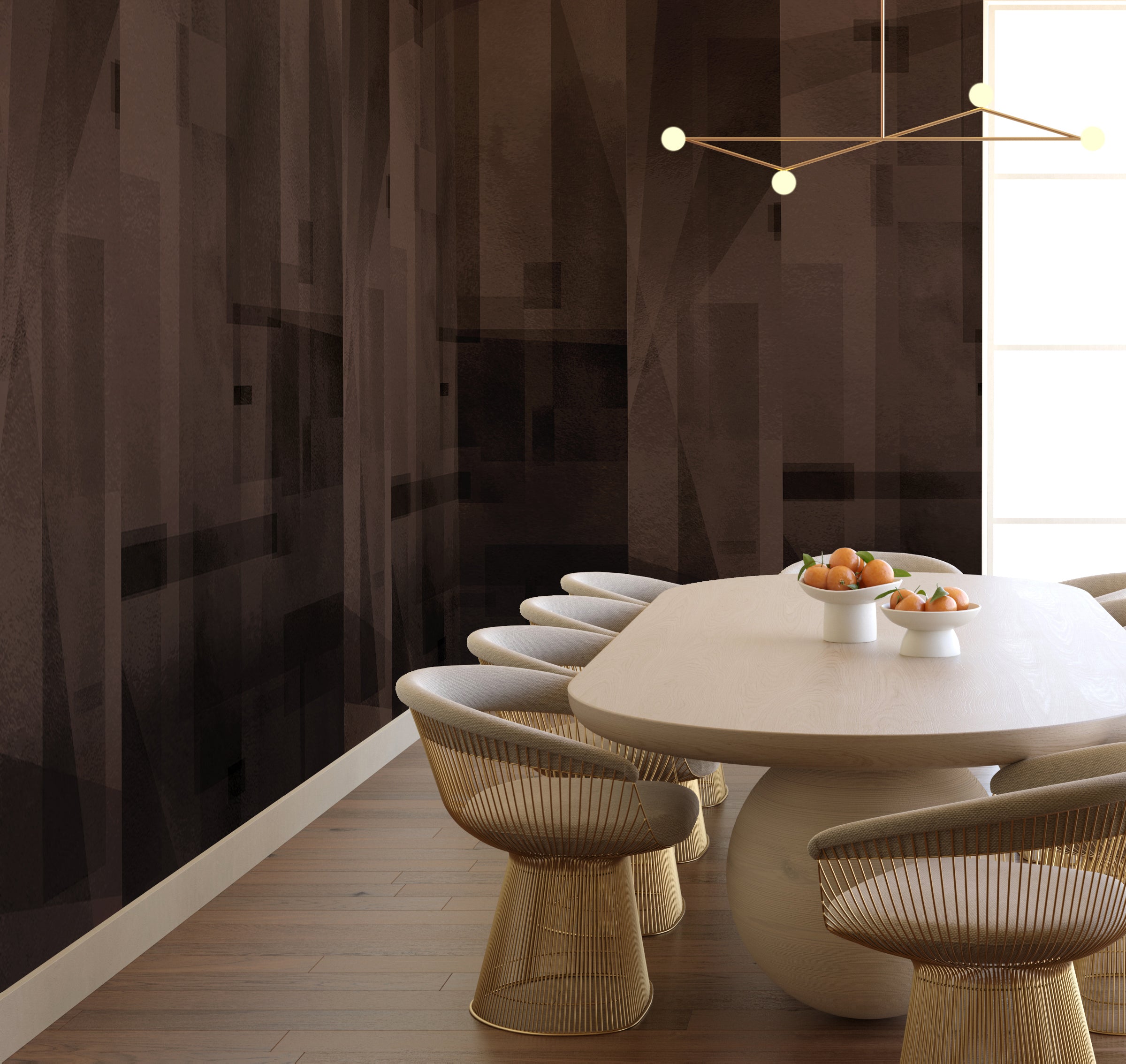 Papier Máché © Mural Wallpaper in Mocha