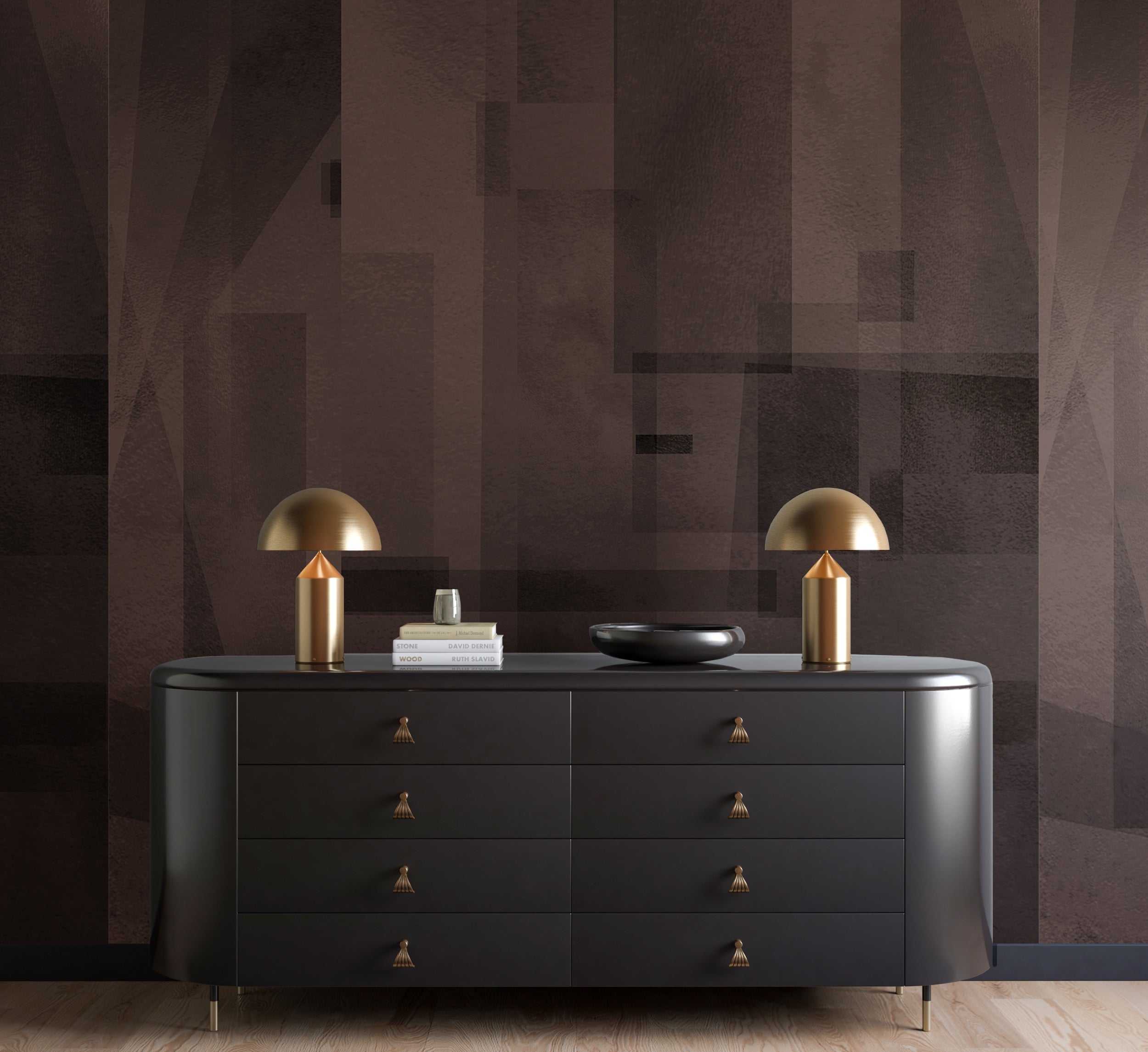 Papier Máché © Mural Wallpaper in Mocha