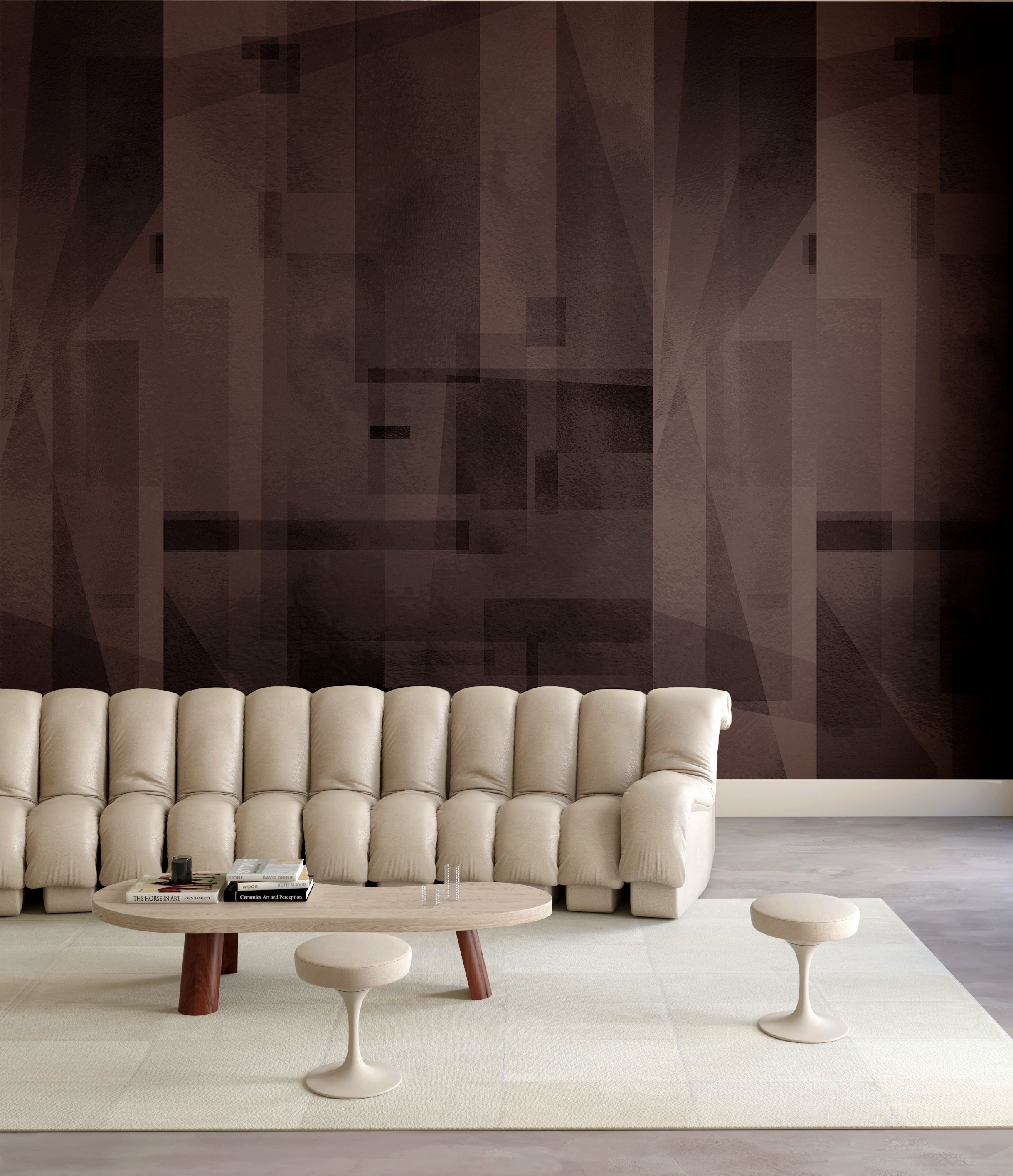 Papier Máché © Mural Wallpaper in Mocha