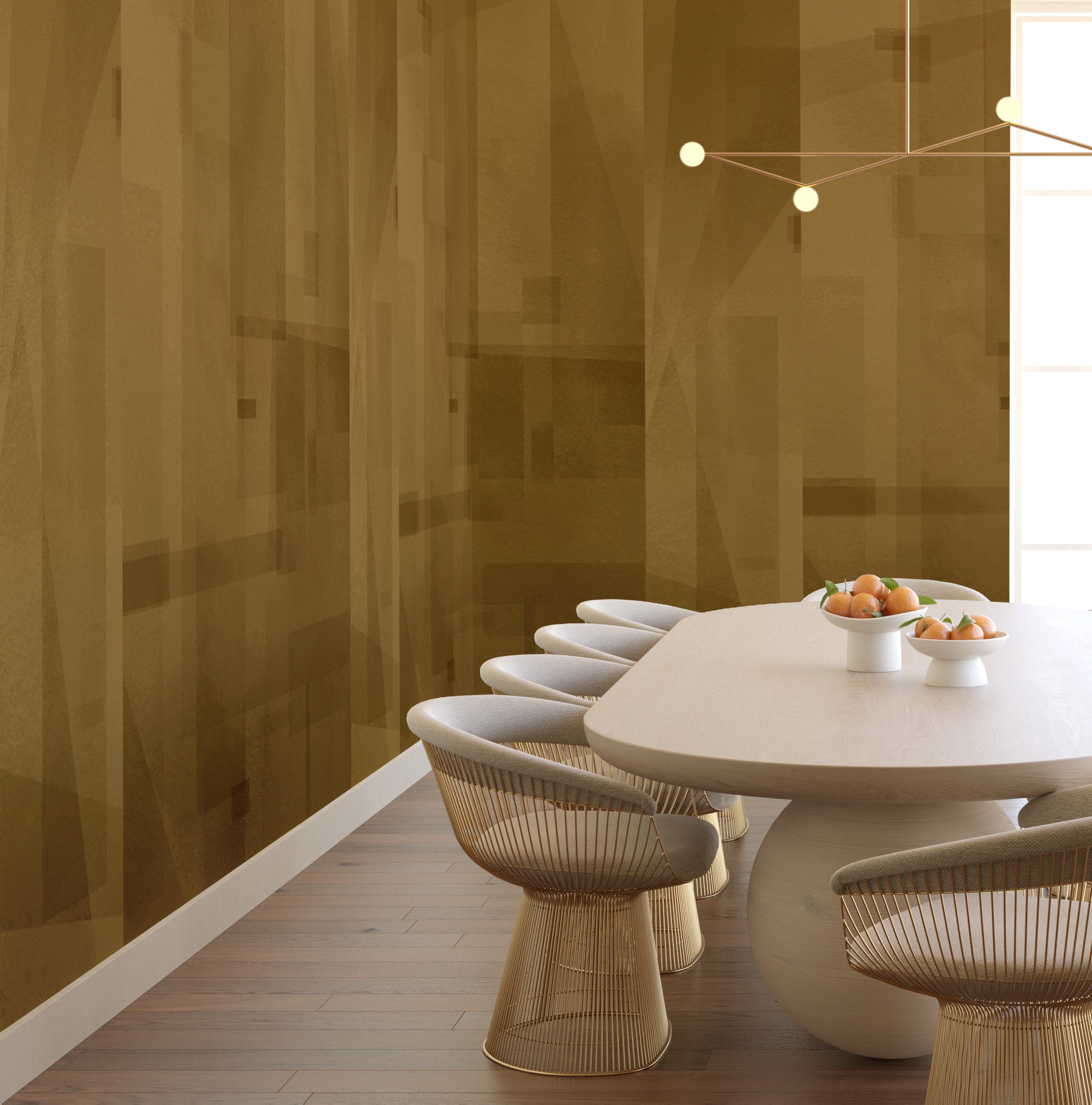 Papier Máché © Mural Wallpaper in Olive