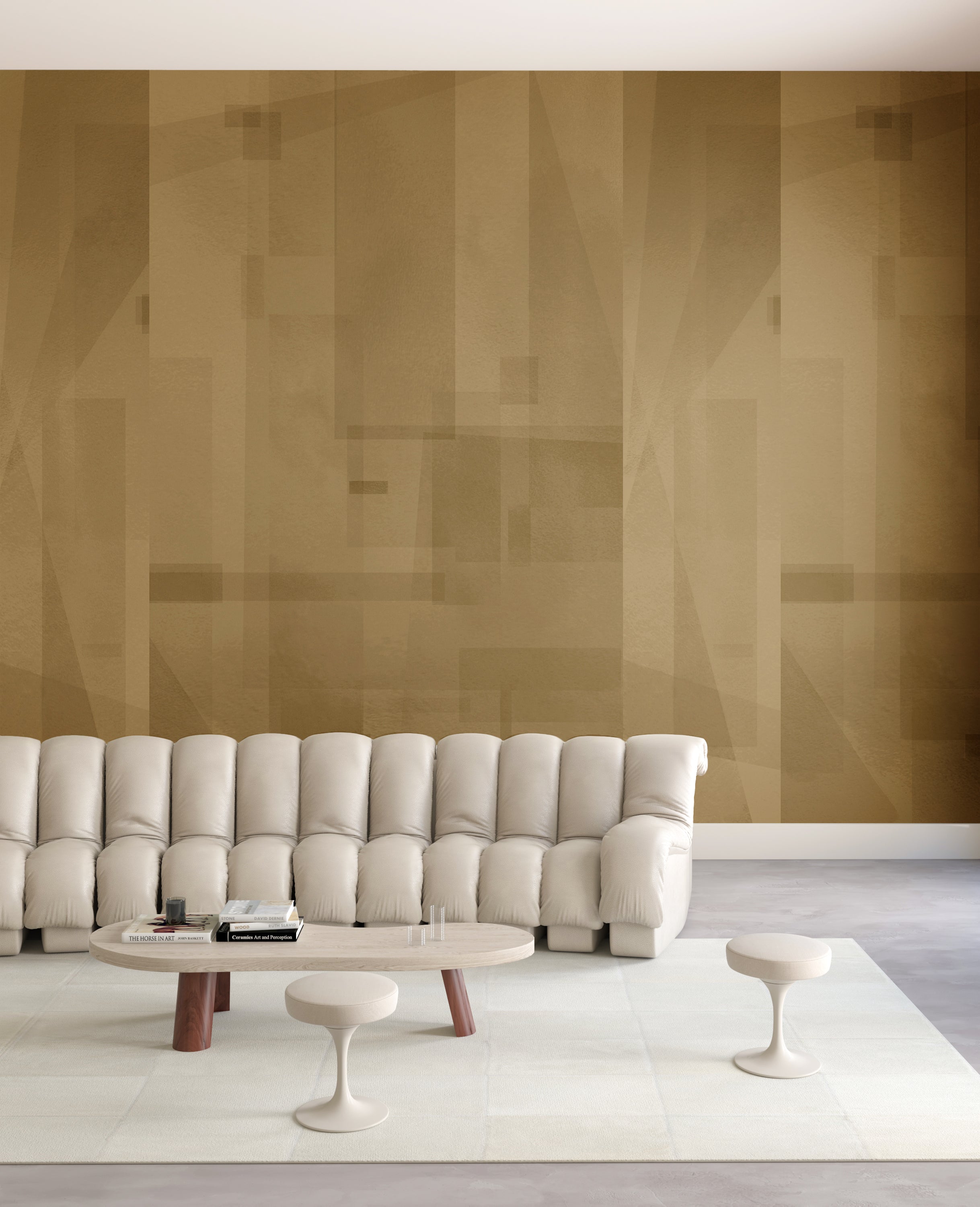 Papier Máché © Mural Wallpaper in Olive