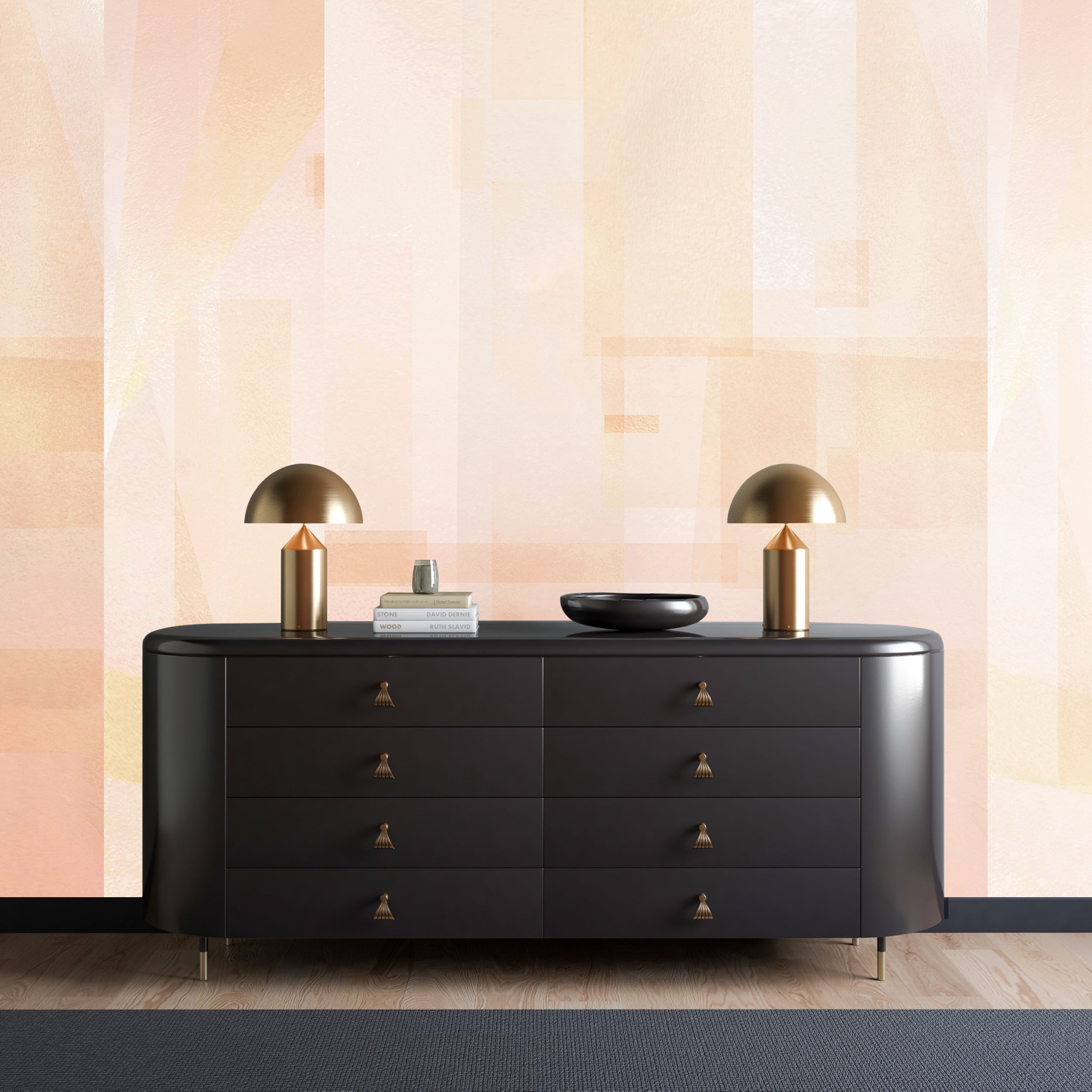 Papier Máché © Mural Wallpaper in Blush