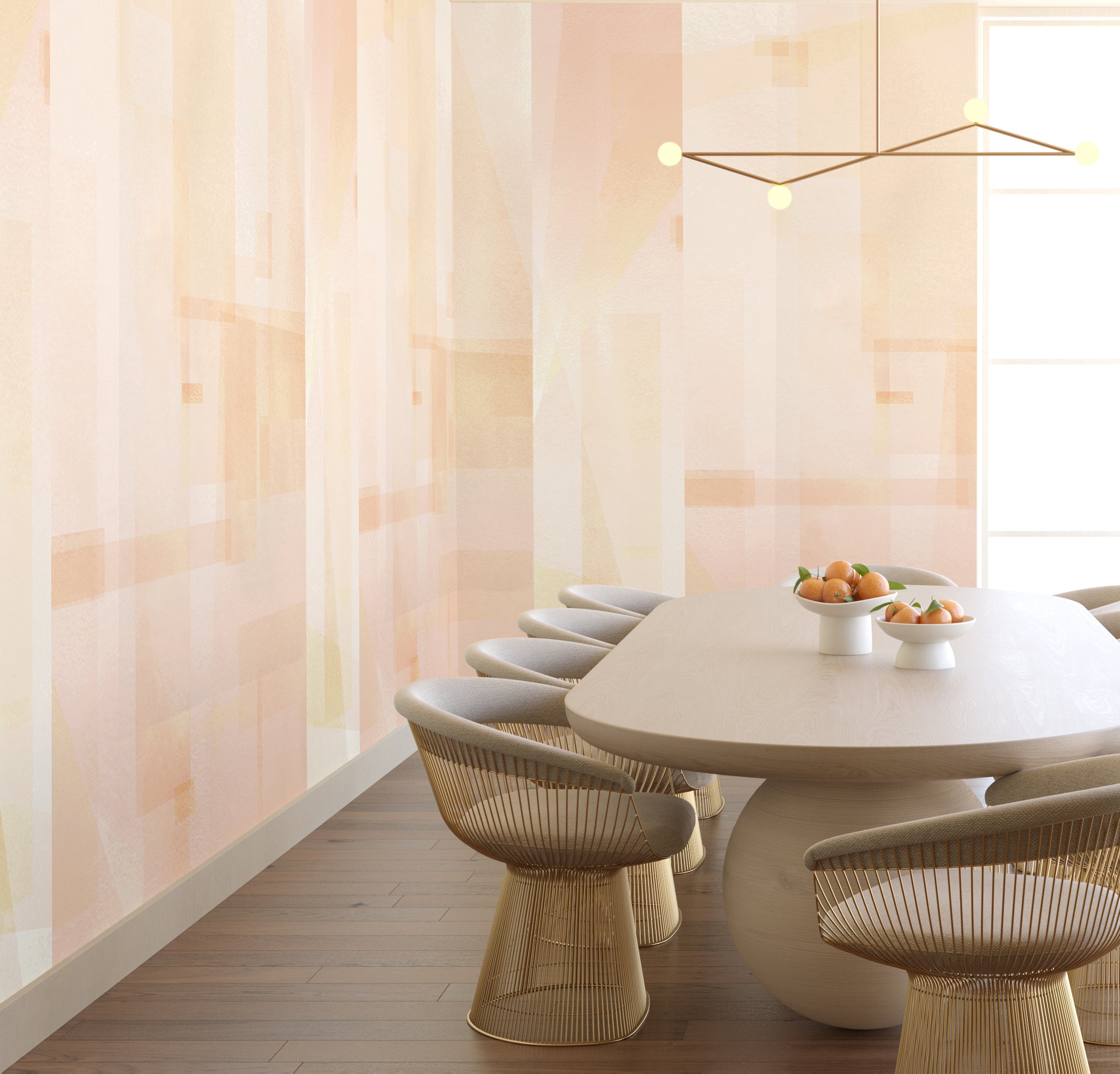 Papier Máché © Mural Wallpaper in Blush